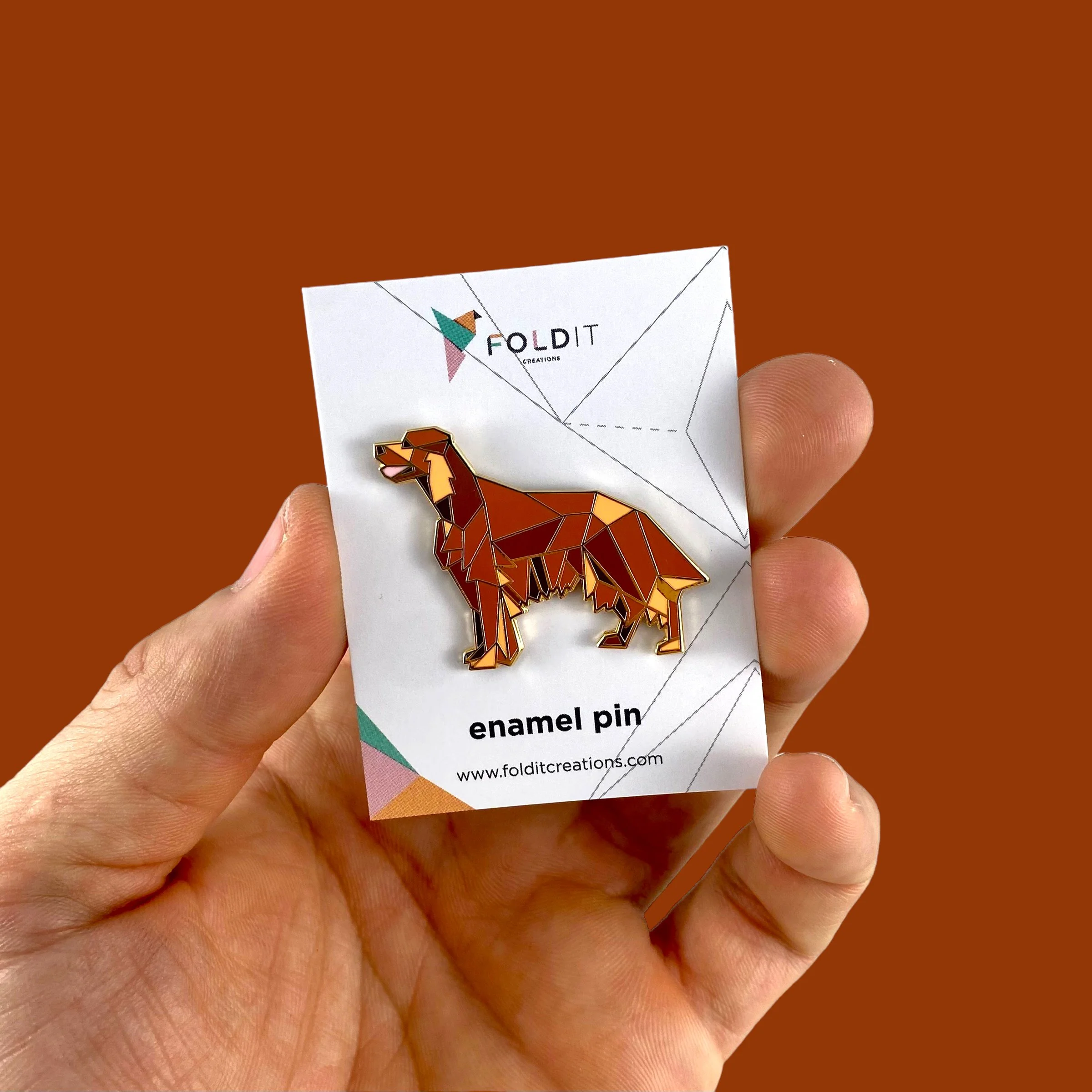 rish Setter Enamel Pin Dog gift