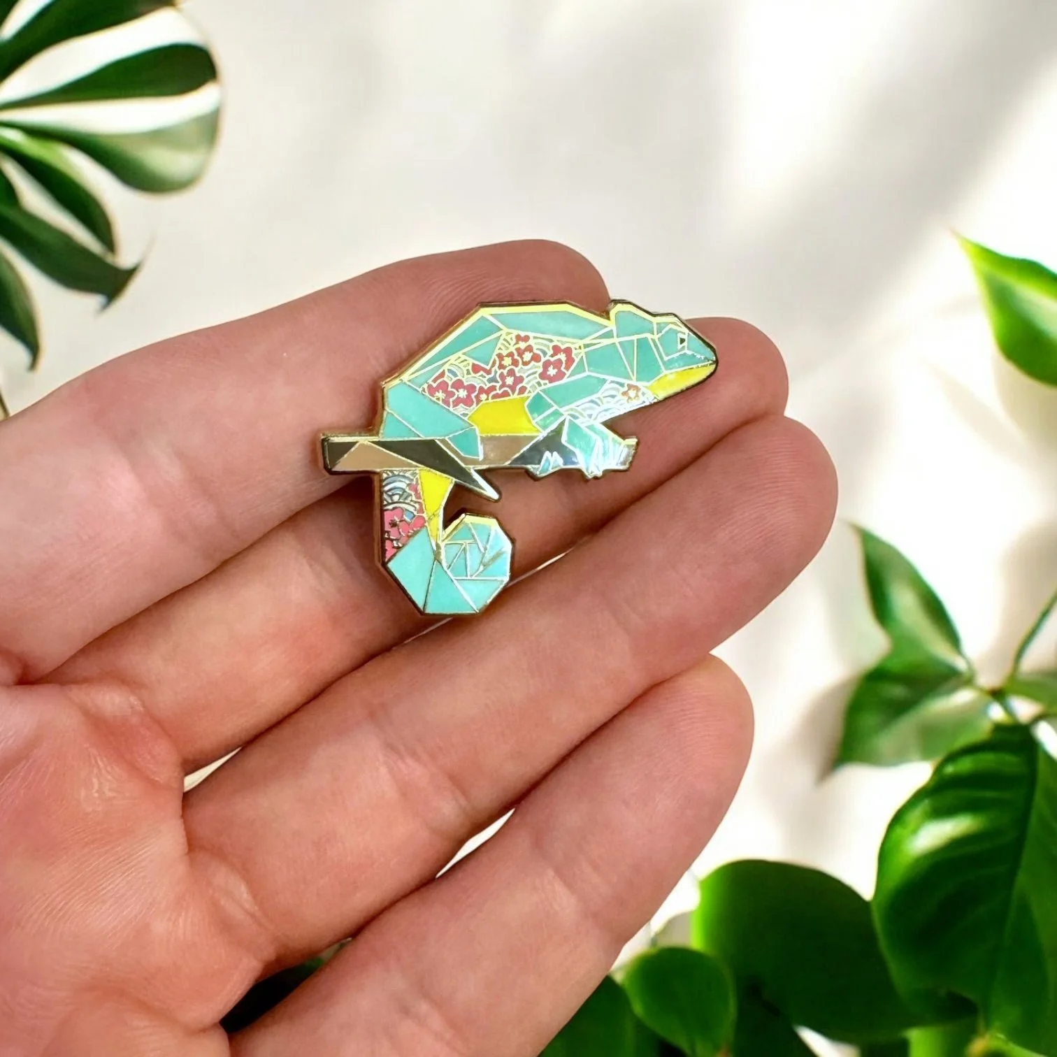 Chameleon Enamel Pin