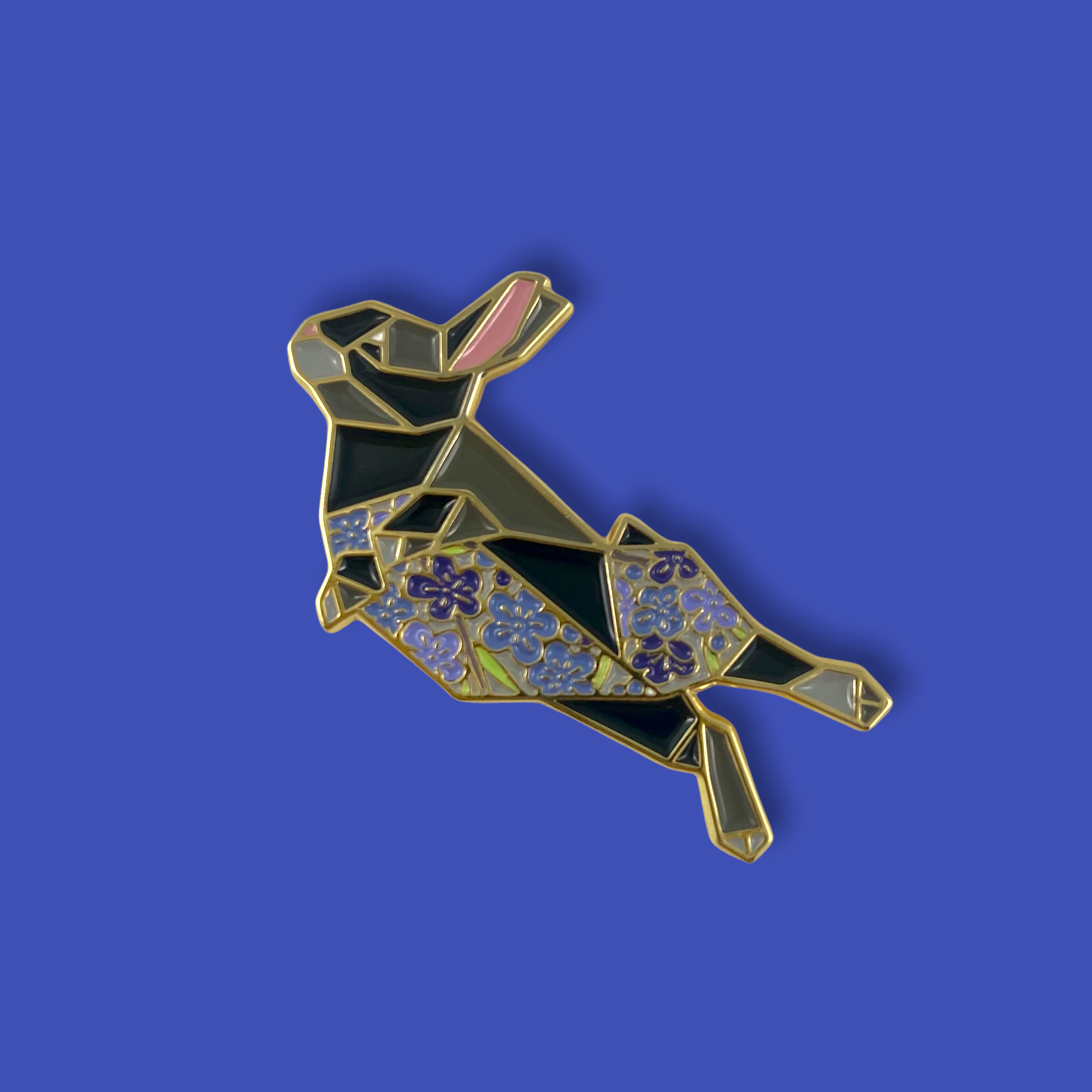 White rabbit enamel pin bunny gift