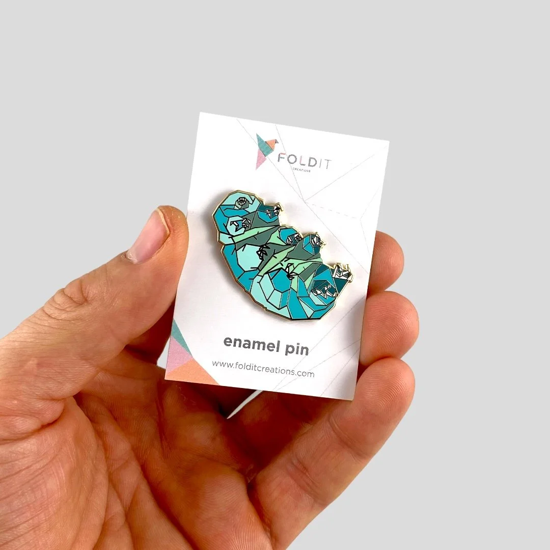 Tardigrade enamel pin