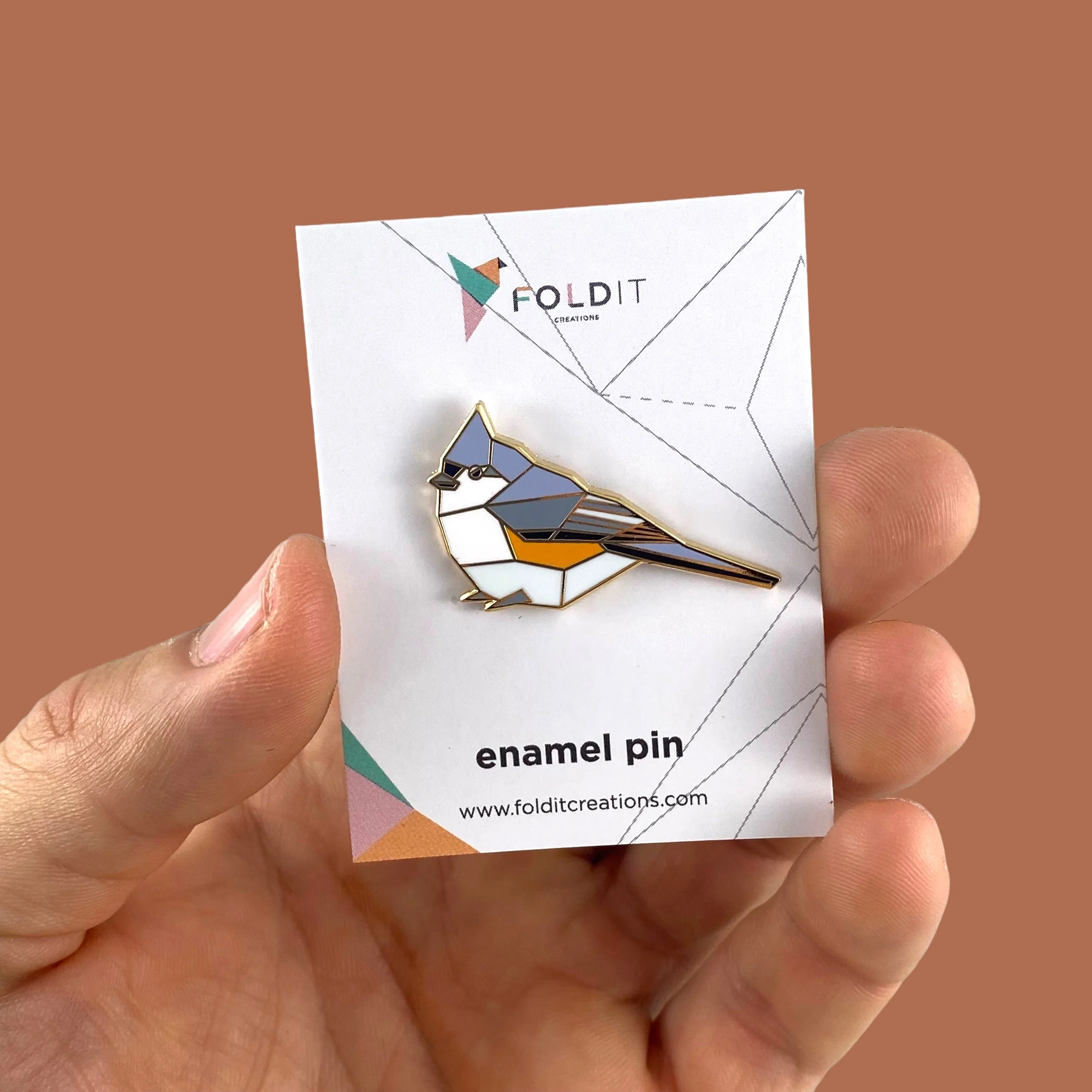 Tufted Titmouse Enamel Pin