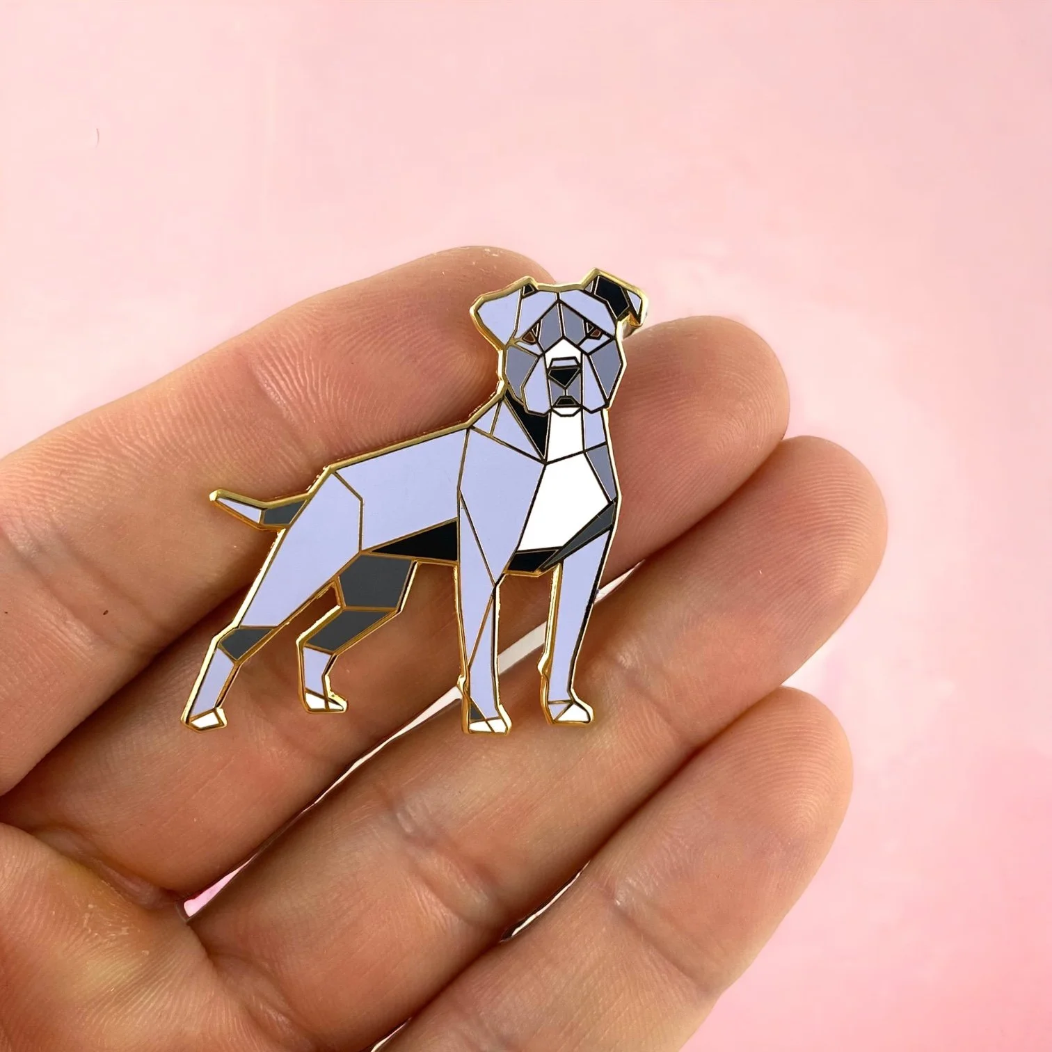 Blue American Pit bull Terrier Enamel Pin