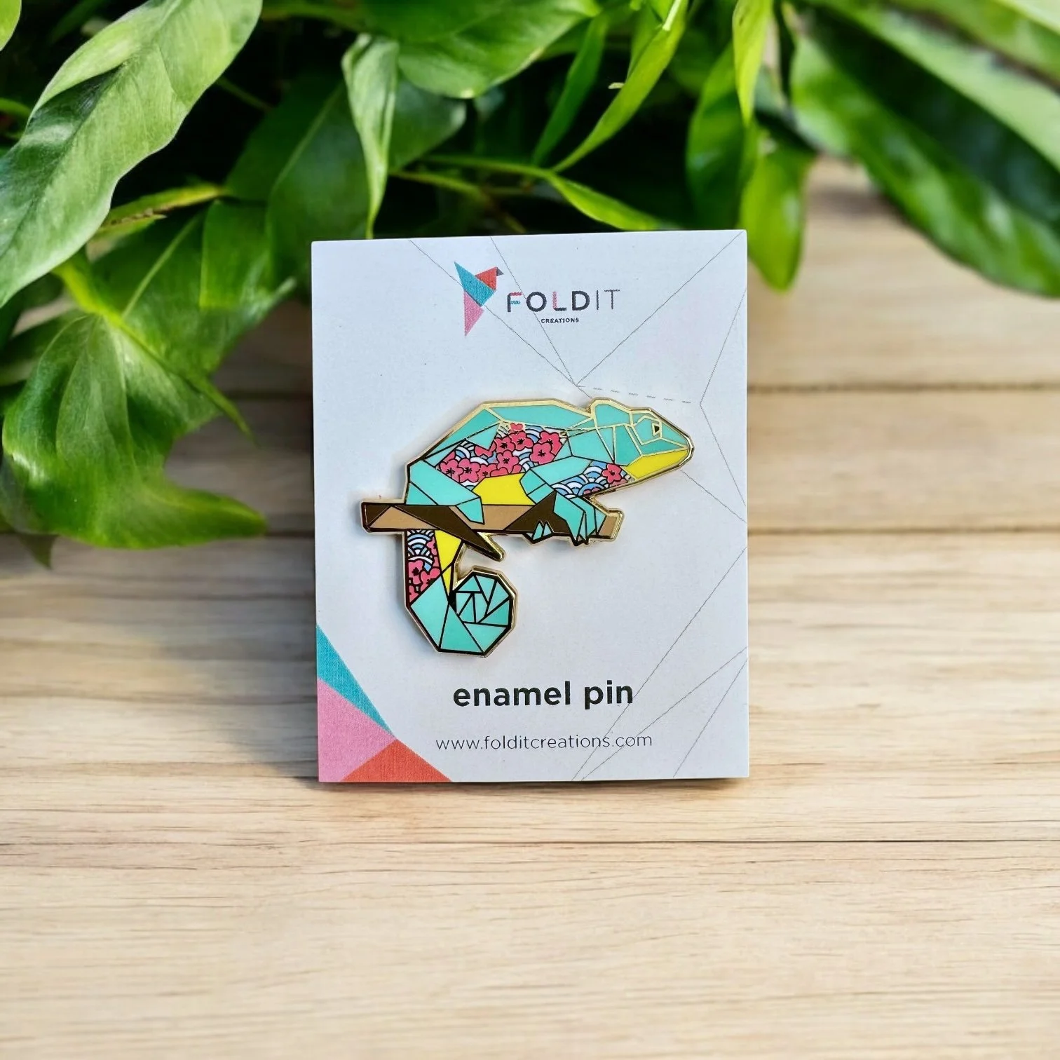 Chameleon Enamel Pin