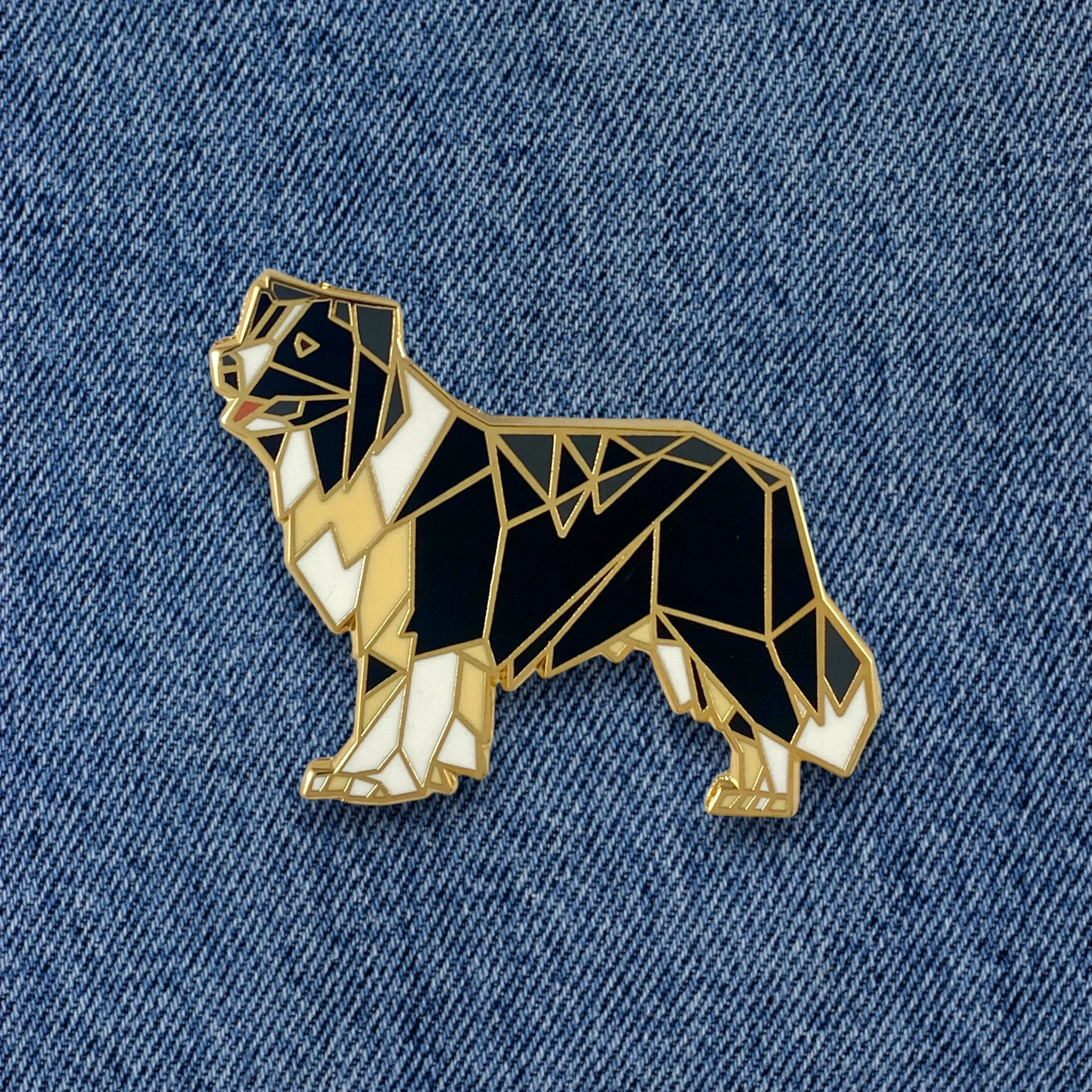 Border Collie Dog Enamel Pin