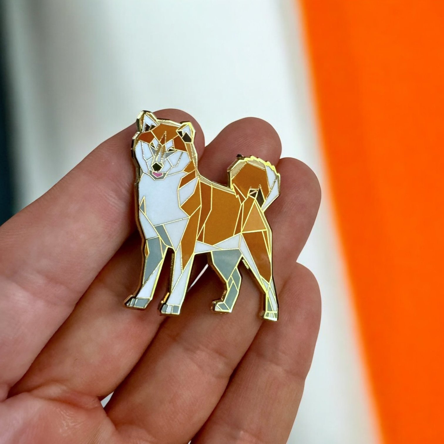 Shiba Inu enamel pin