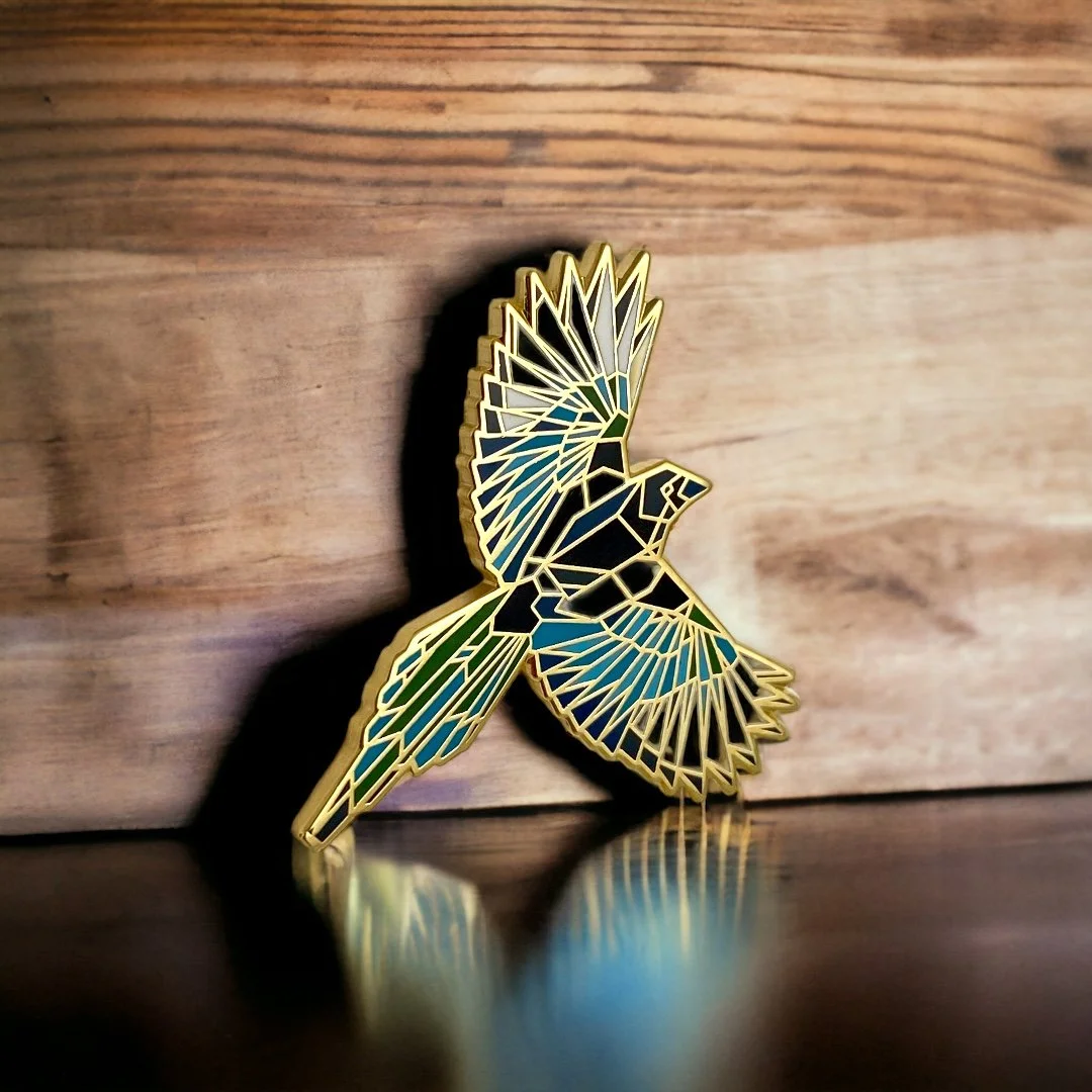 Magpie Bird Enamel Pin