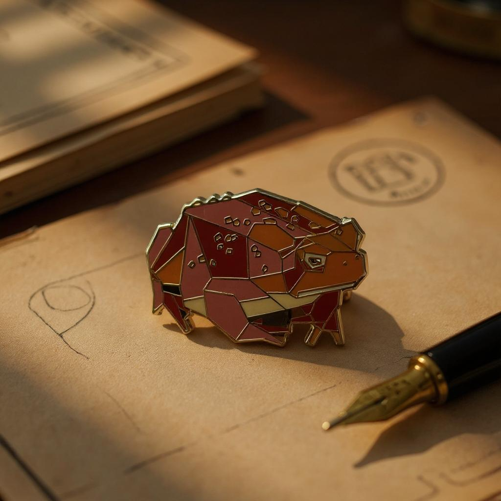 American toad enamel pin