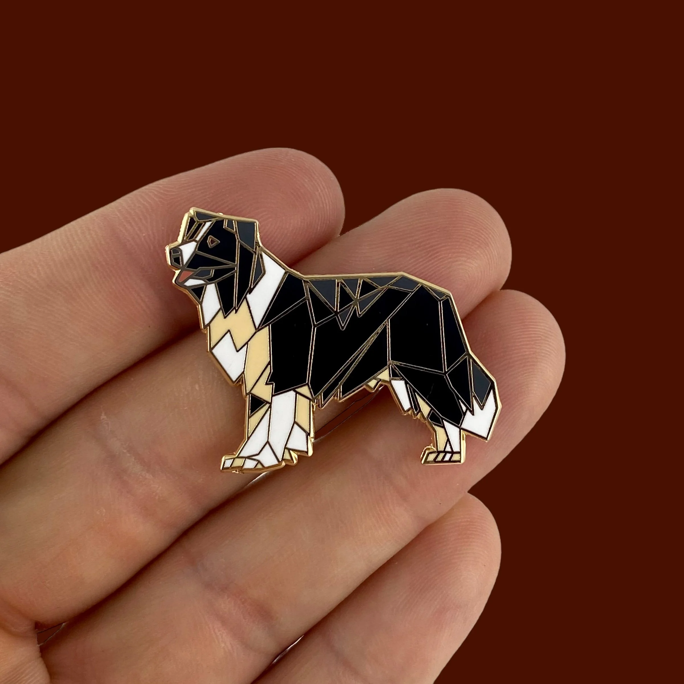 Border Collie Dog Enamel Pin