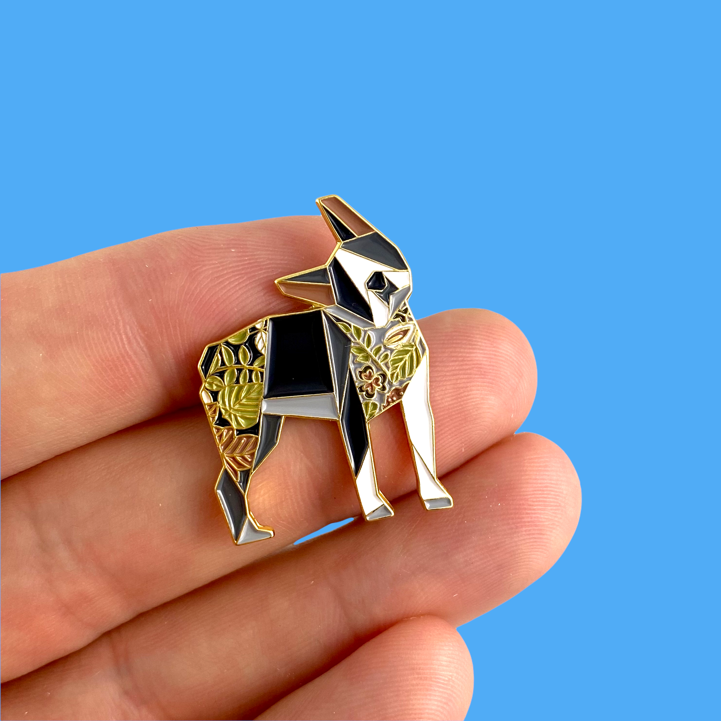 Boston terrier dog enamel pin Boston terrier gift