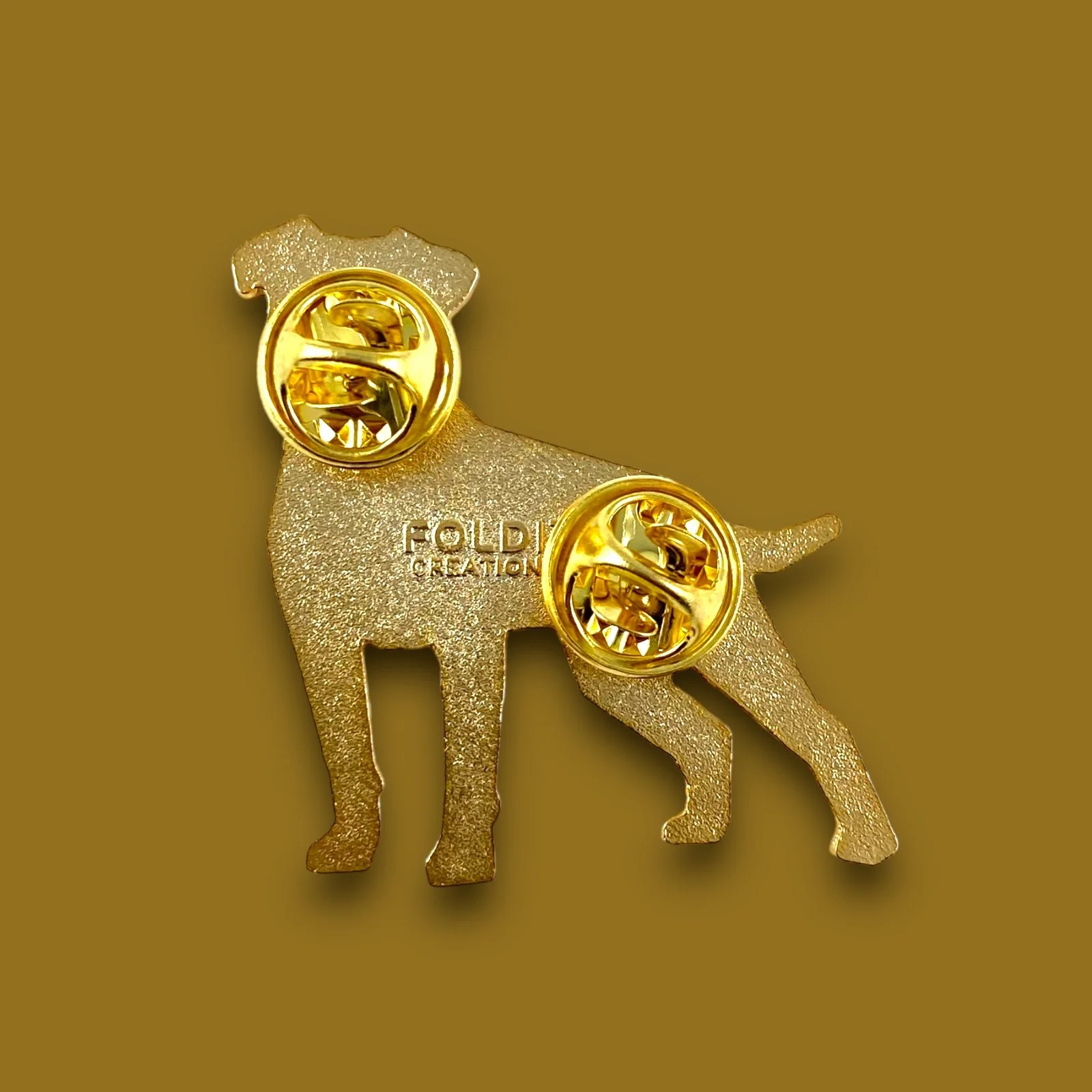 Black American Pit bull Terrier Enamel Pin