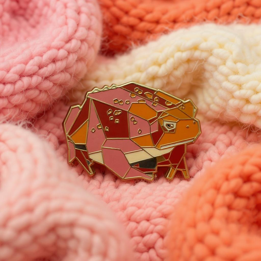 American toad enamel pin