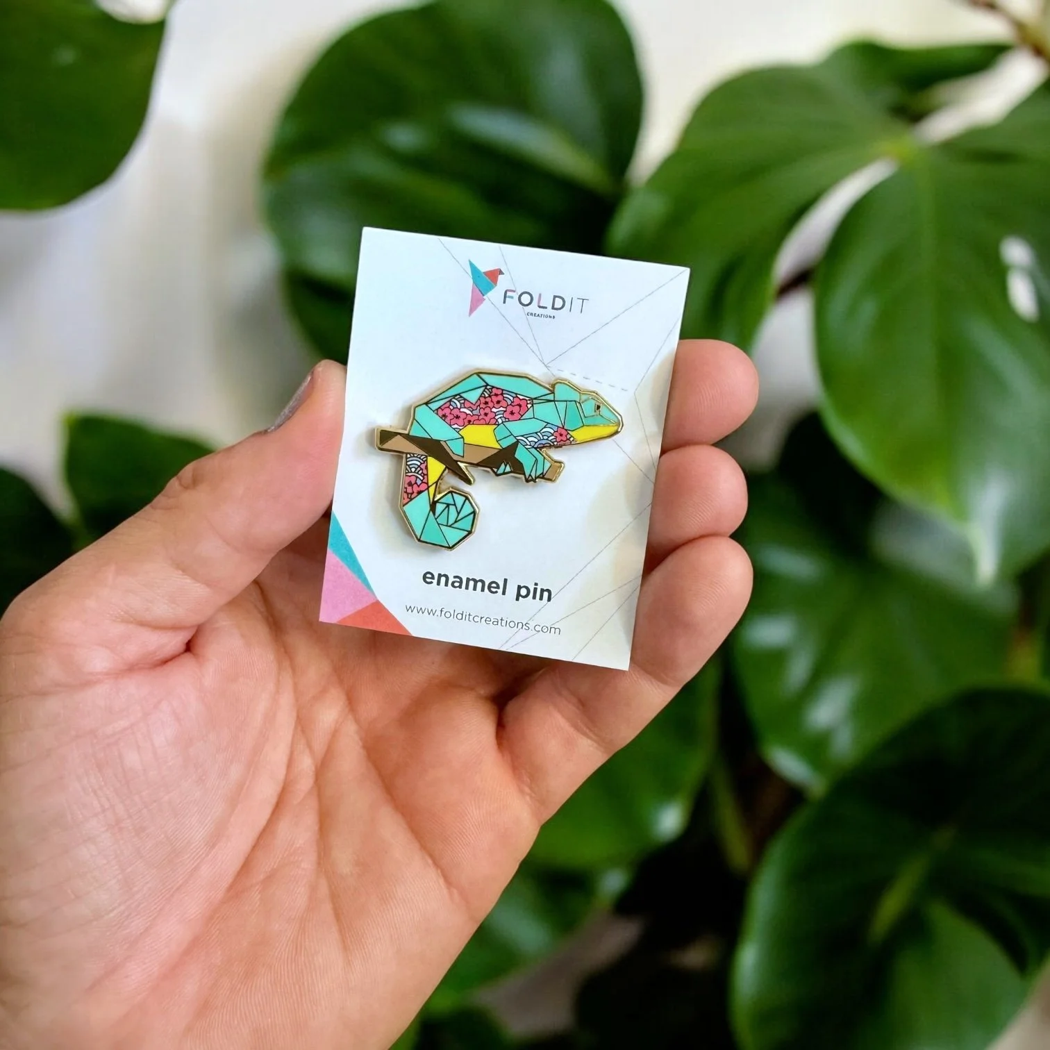 Chameleon Enamel Pin