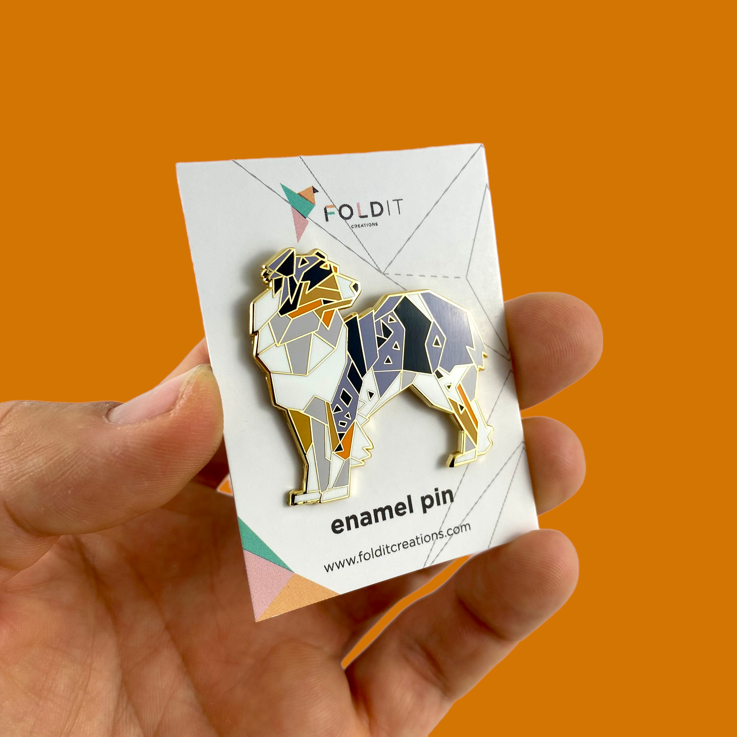 Australian shepherd enamel pin dog gift