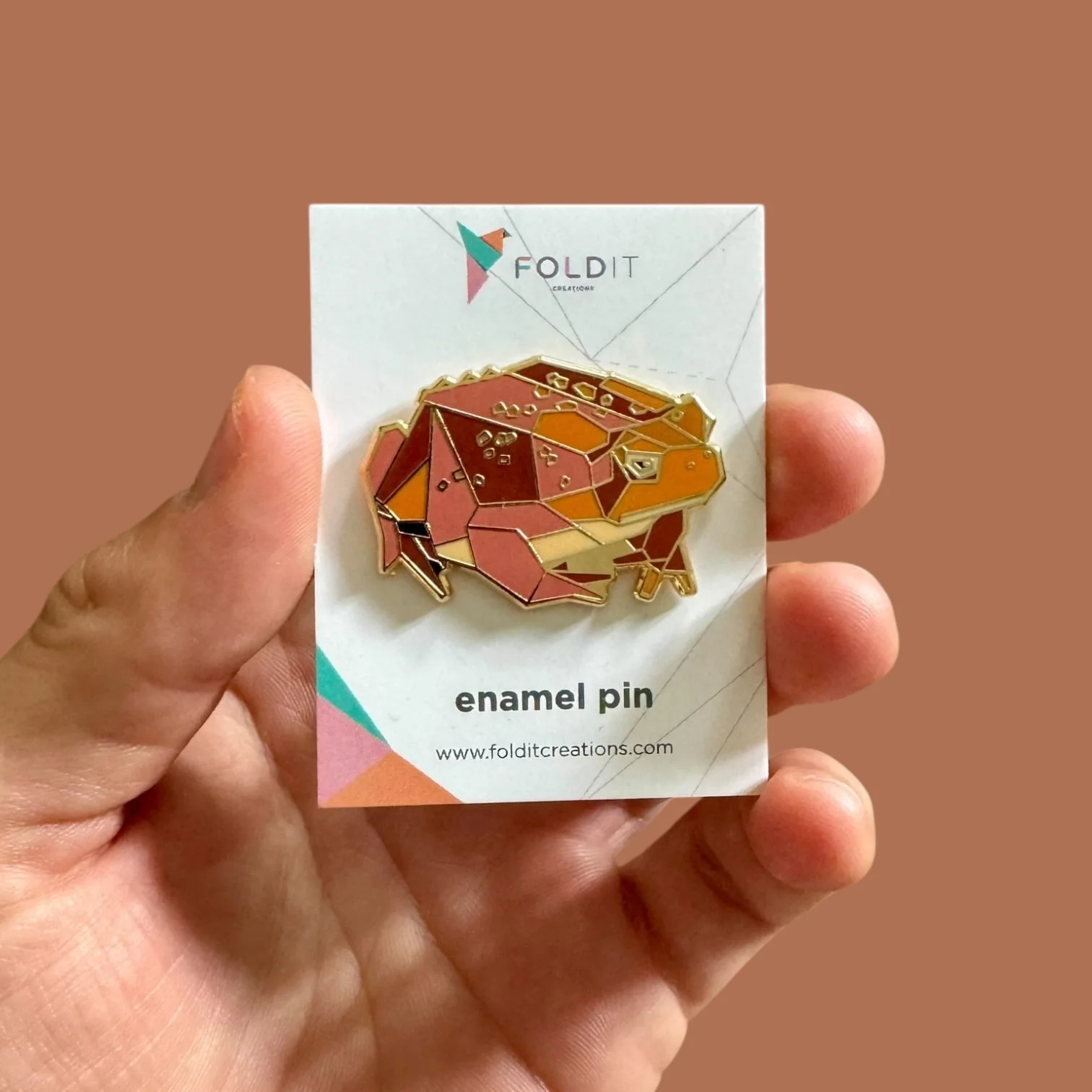 American toad enamel pin