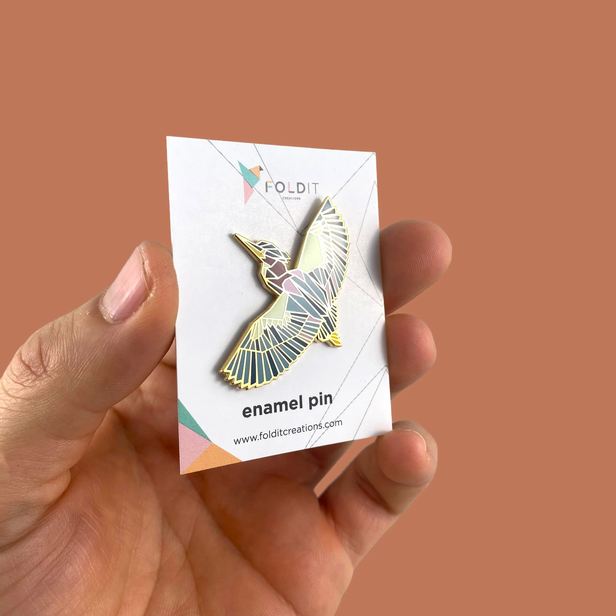 green heron enamel pin bird gift