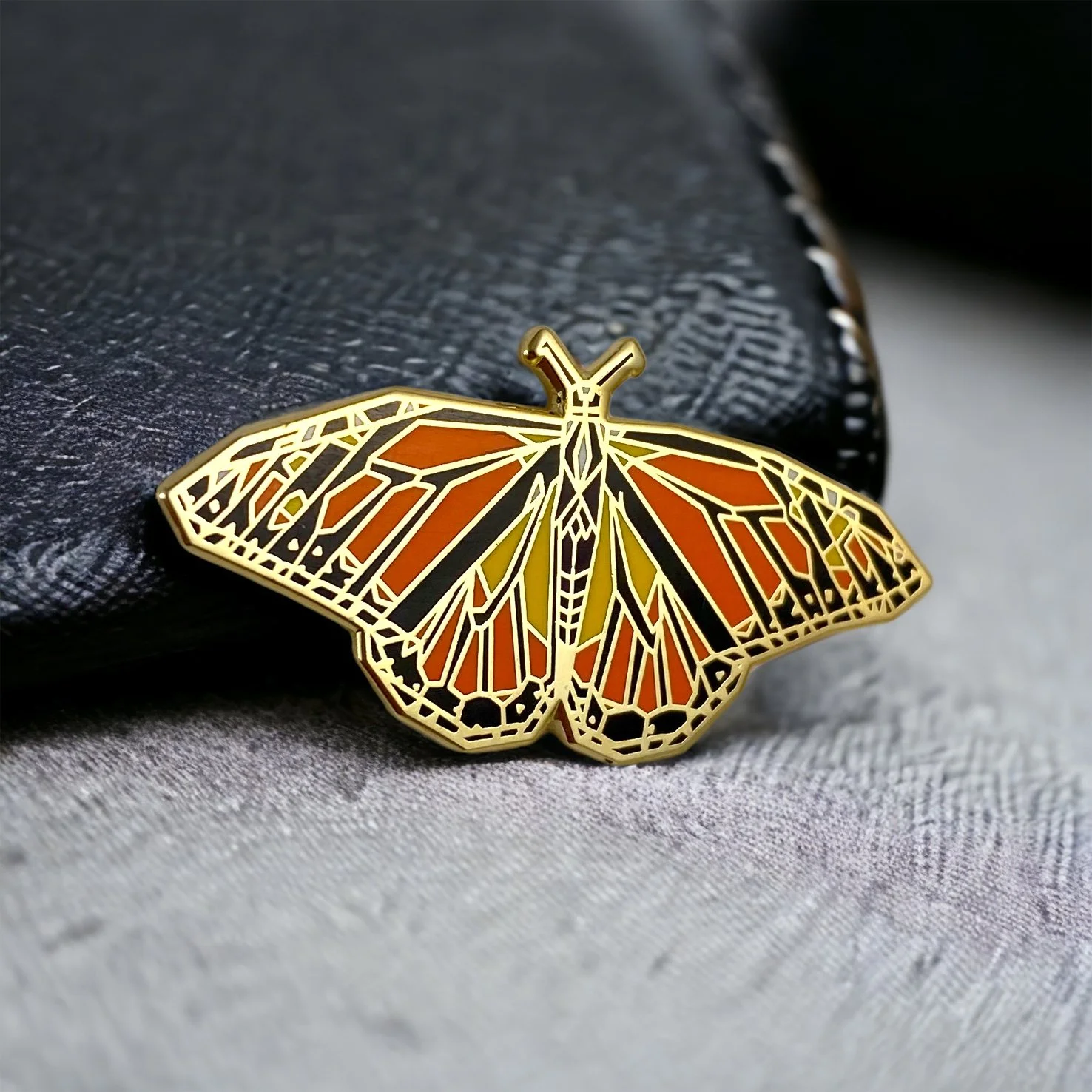 Monarch butterfly enamel pin