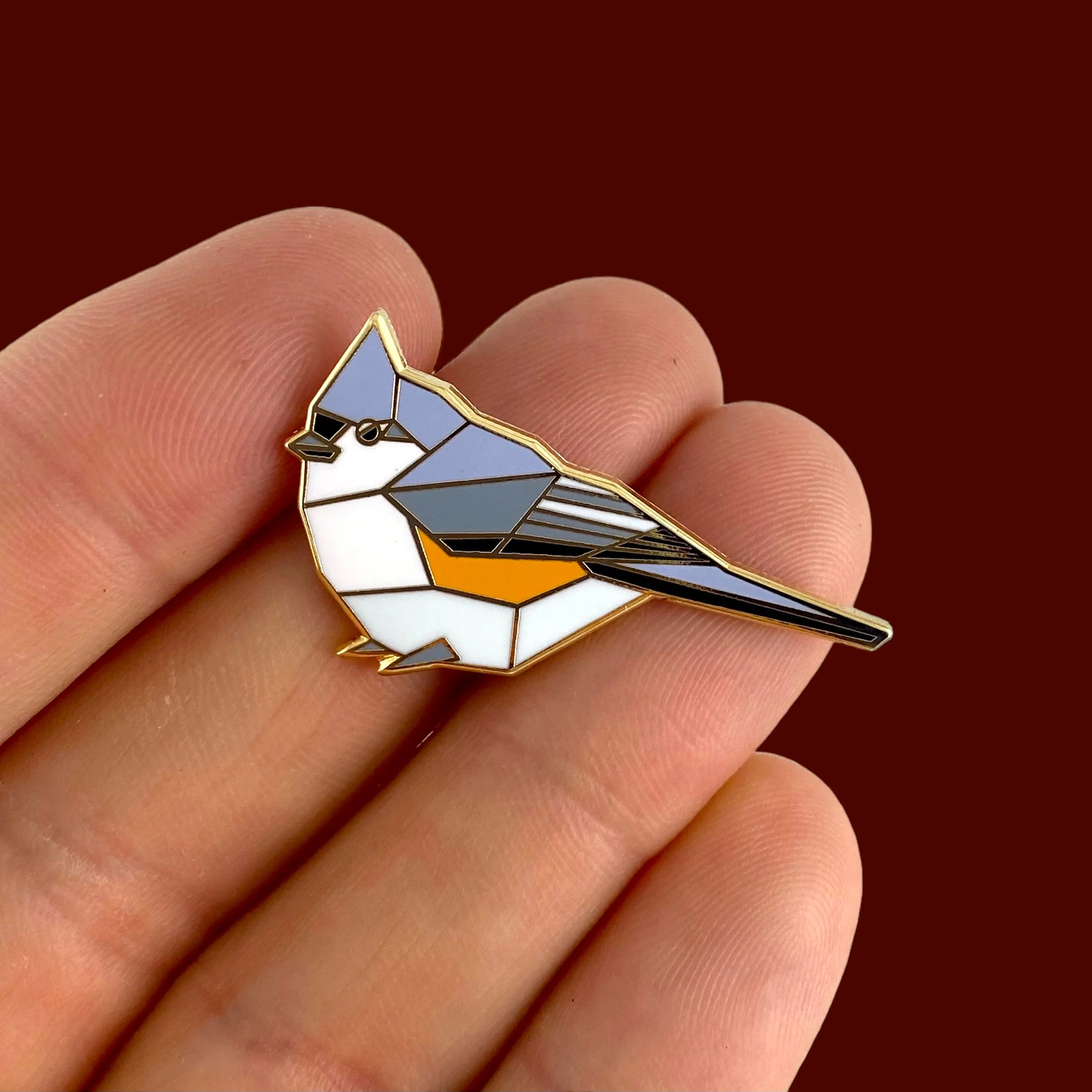 Tufted Titmouse Enamel Pin