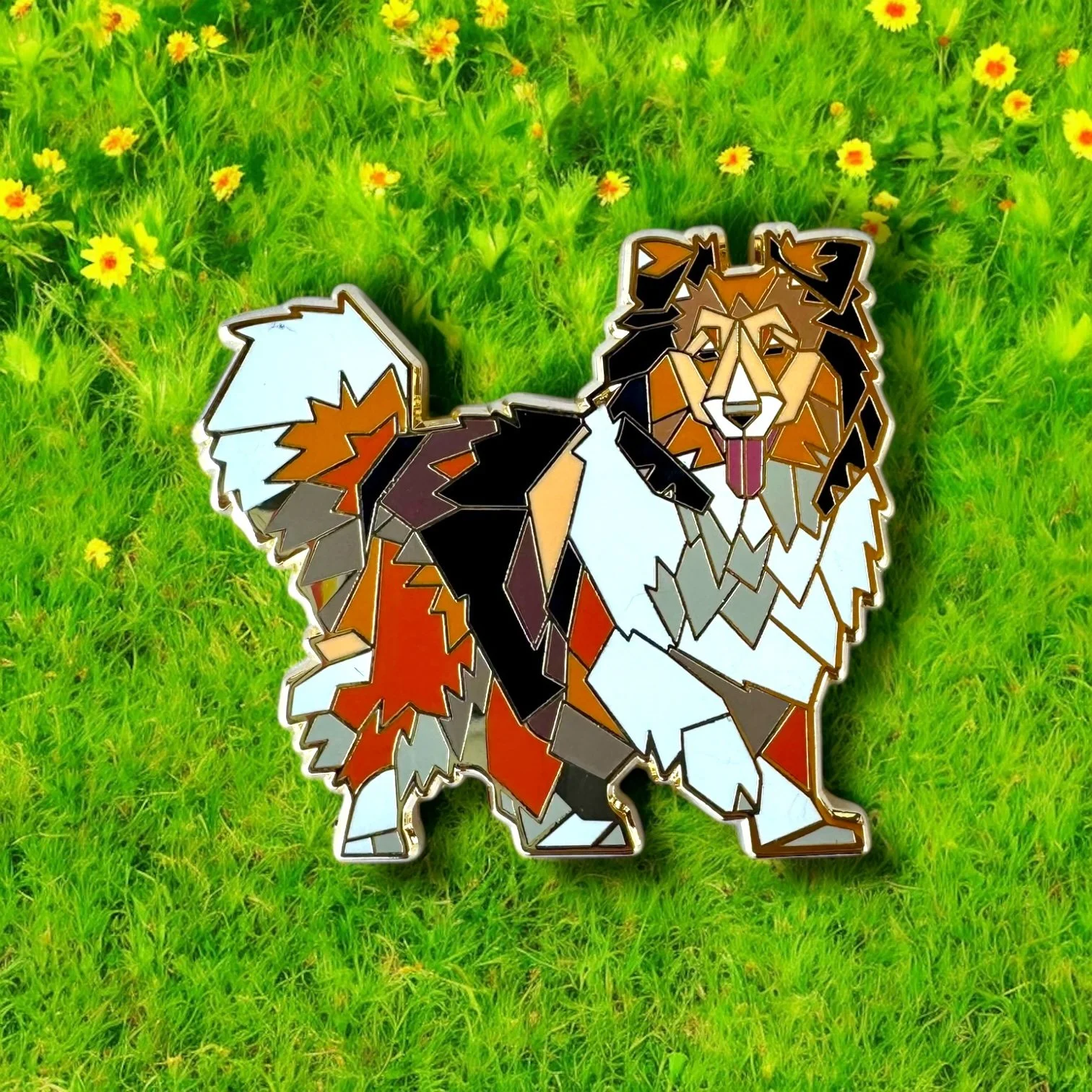 shetland sheepdog enamel pin sheltie gift