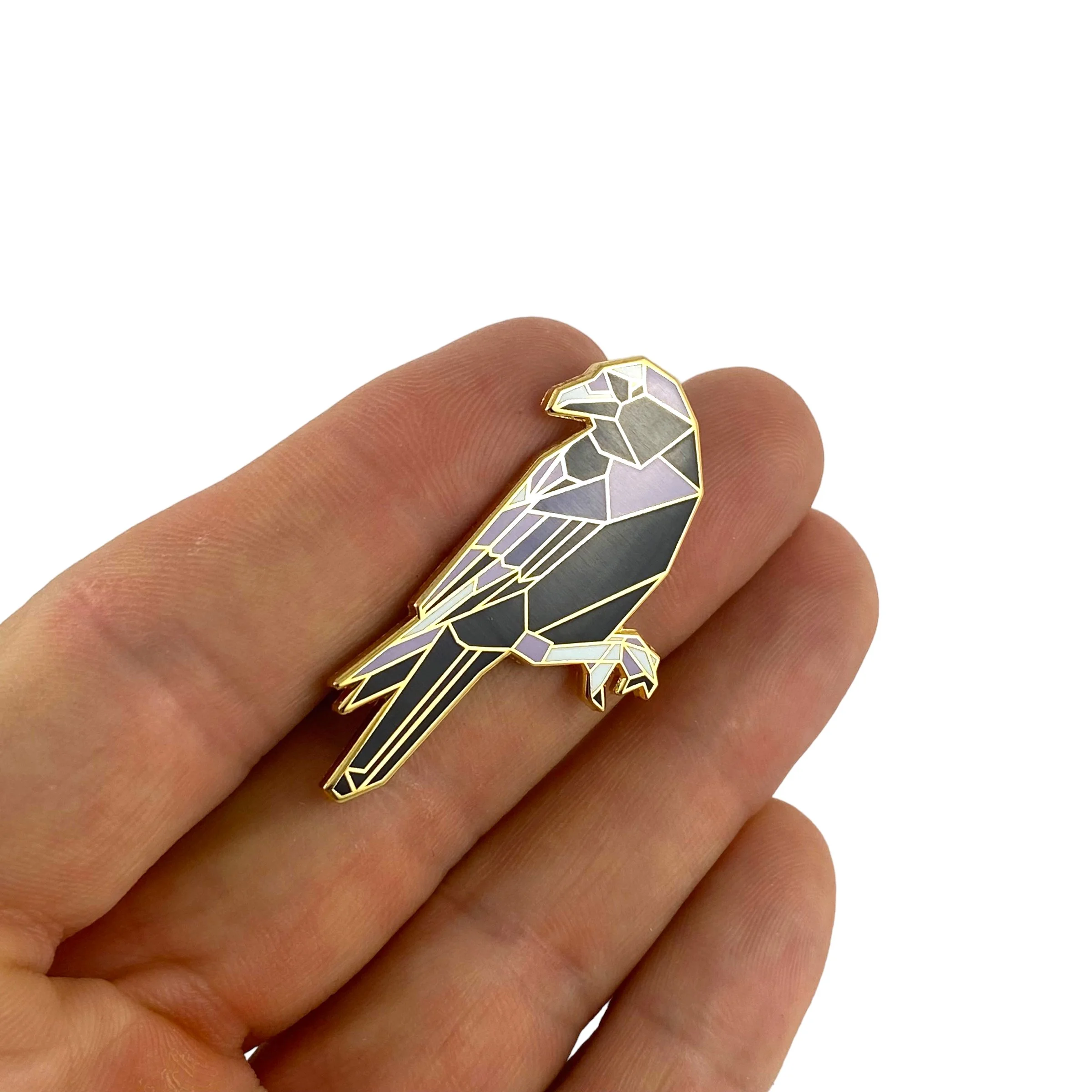 American Crow Enamel Pin
