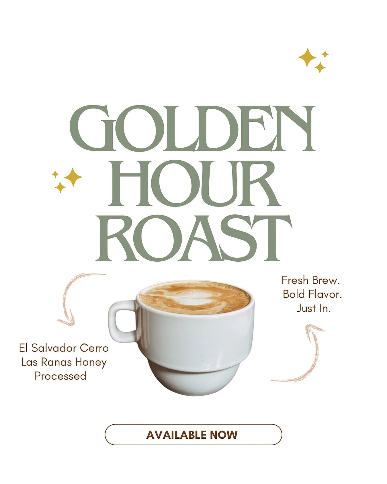 There&rsquo;s something special about golden hour &mdash; that calm, cozy light that makes everything feel warm and full of promise.

That&rsquo;s what inspired our newest roast: smooth, honey processed beans from El Salvador that taste just as golde