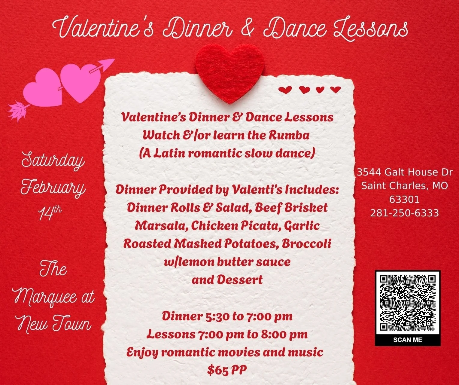 Valentine's Dinner and Dance Lessons