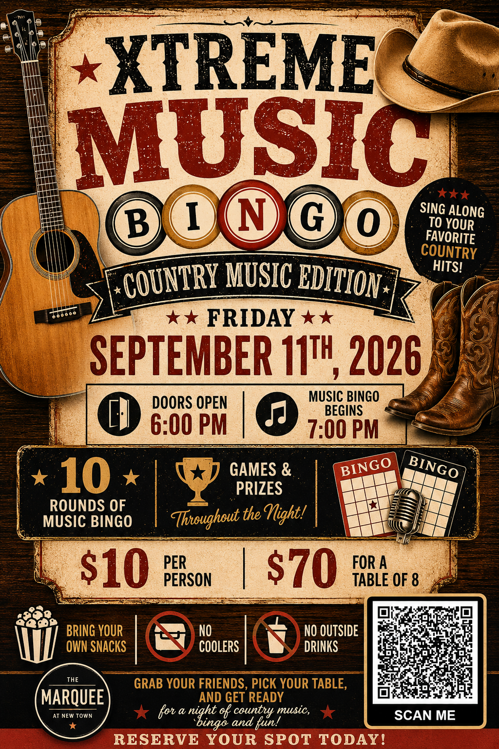 Xtreme Music Bingo Country Music Edition