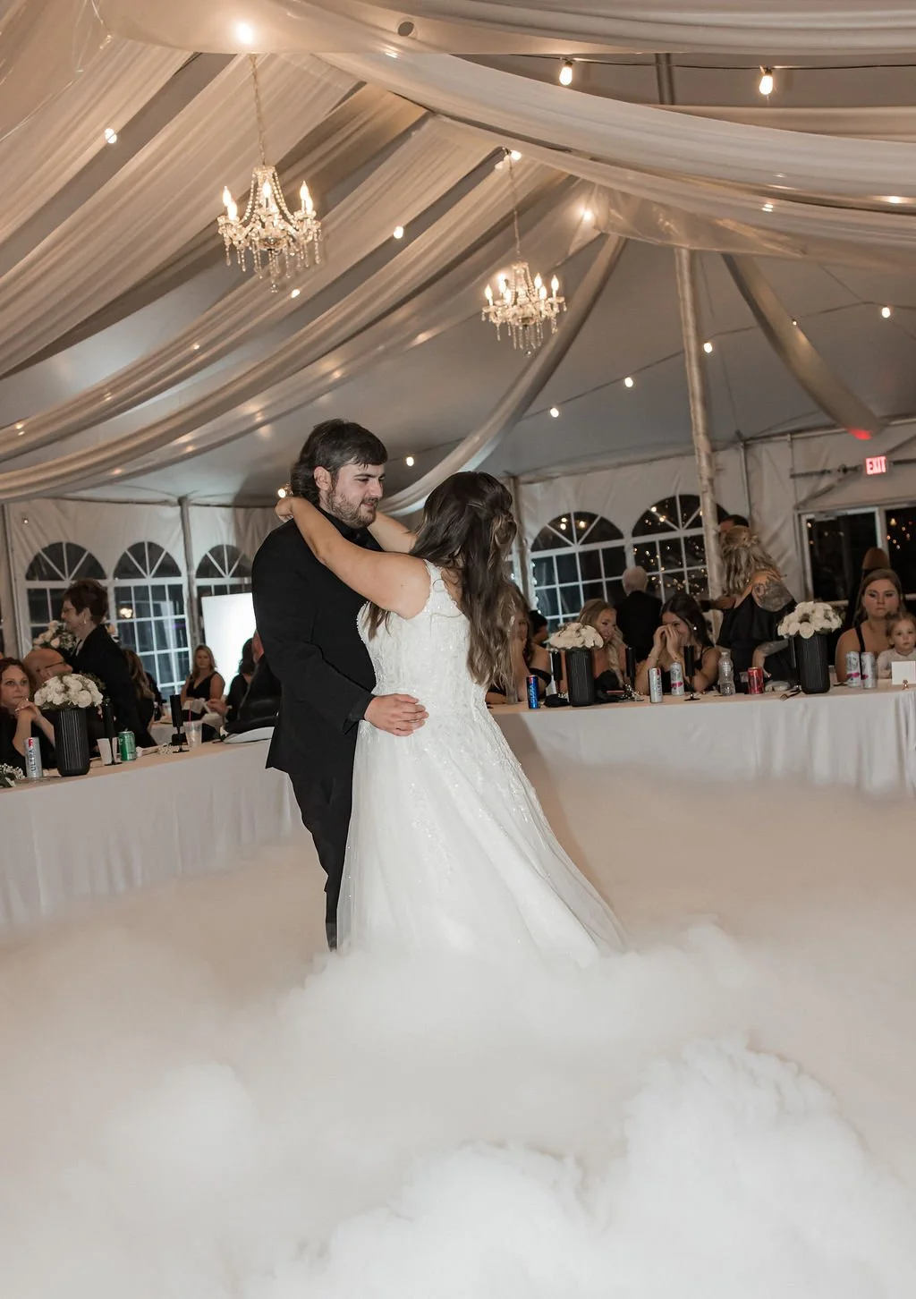 Dancing on a Cloud - First Dance as Husband and Wife - Event Tent New Town St. Charles.jpg