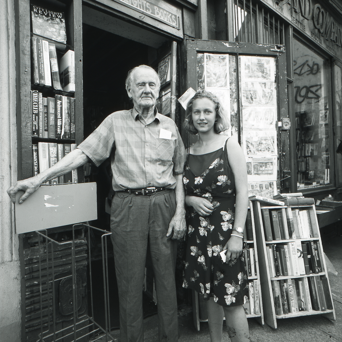 George Whitman and his daughter Sylvia in Paris, France