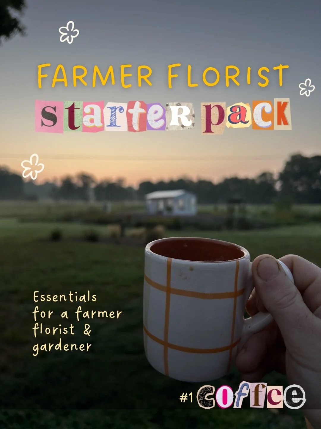 Farmer florist starter pack 🌸

Not pictured: back problems and saying &ldquo;just one more row&rdquo; 12 million times. 👵👩&zwj;🌾

#goldenacresflowerfarm #spring #gardening #starterpack