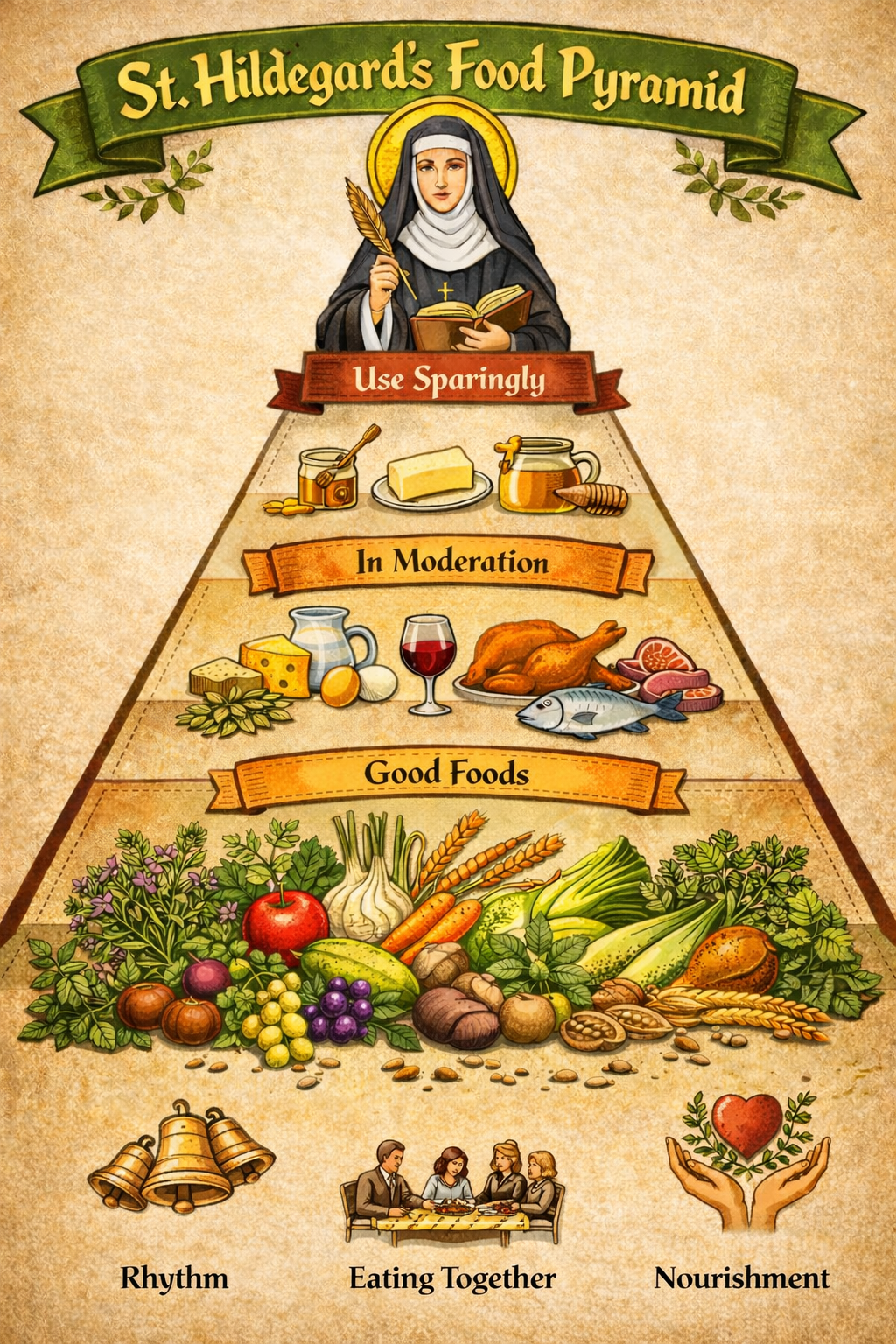 A New American Food Pyramid and What St. Hildegard of Bingen Would Say About It