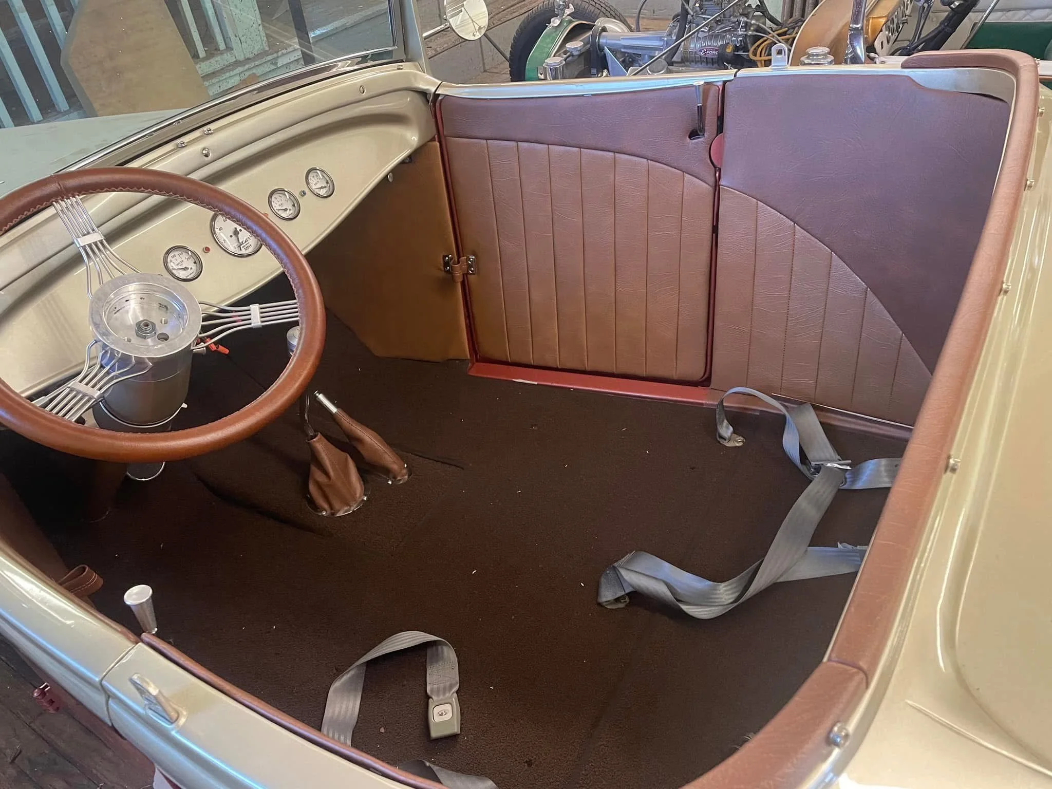 brown door panel