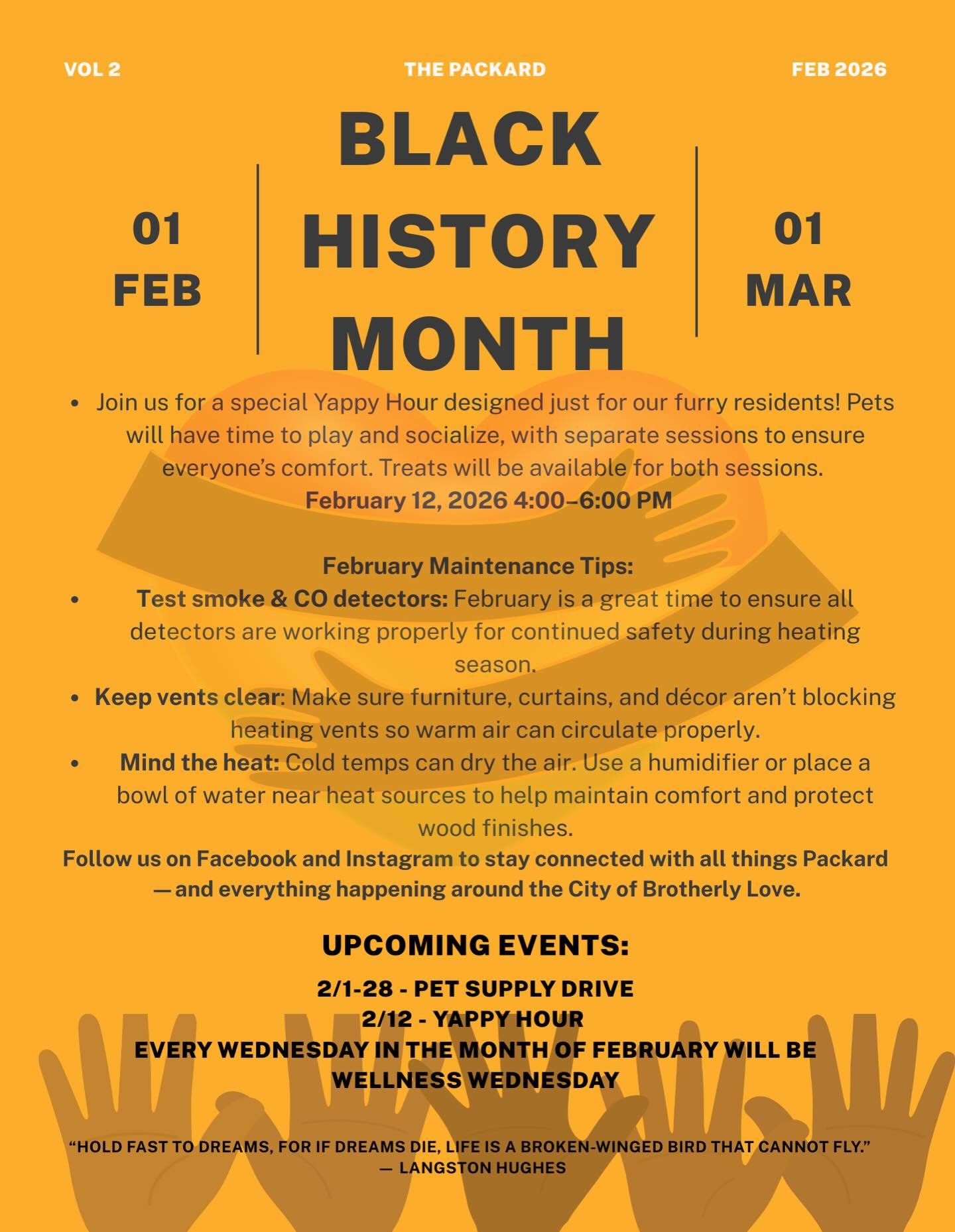 February at The Packard 🖤💘
Celebrating Black History Month, spreading the love for Valentine&rsquo;s Day, and bringing our community together with Yappy Hour, Wellness Wednesdays, and more.
Love lives here 🐾✨