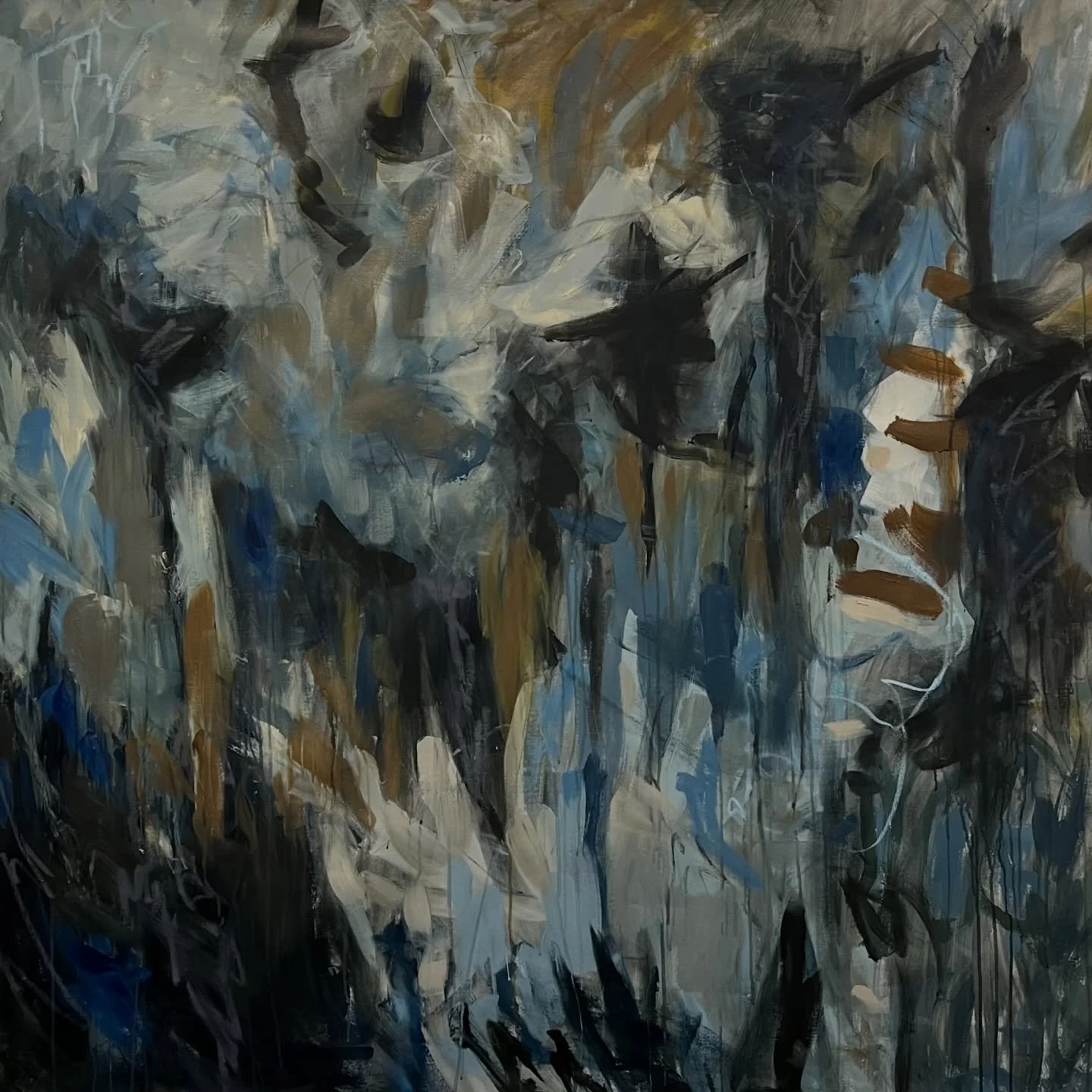 Running Up that Hill
Approximately 54&rdquo;x54&rdquo; when stretched
Acrylic and mixed media on canvas 

I painted this last year - catching up on adding pieces to my website. Check it out if you&rsquo;re so inclined - emilymurphybrown.com
👩🏻&zwj;