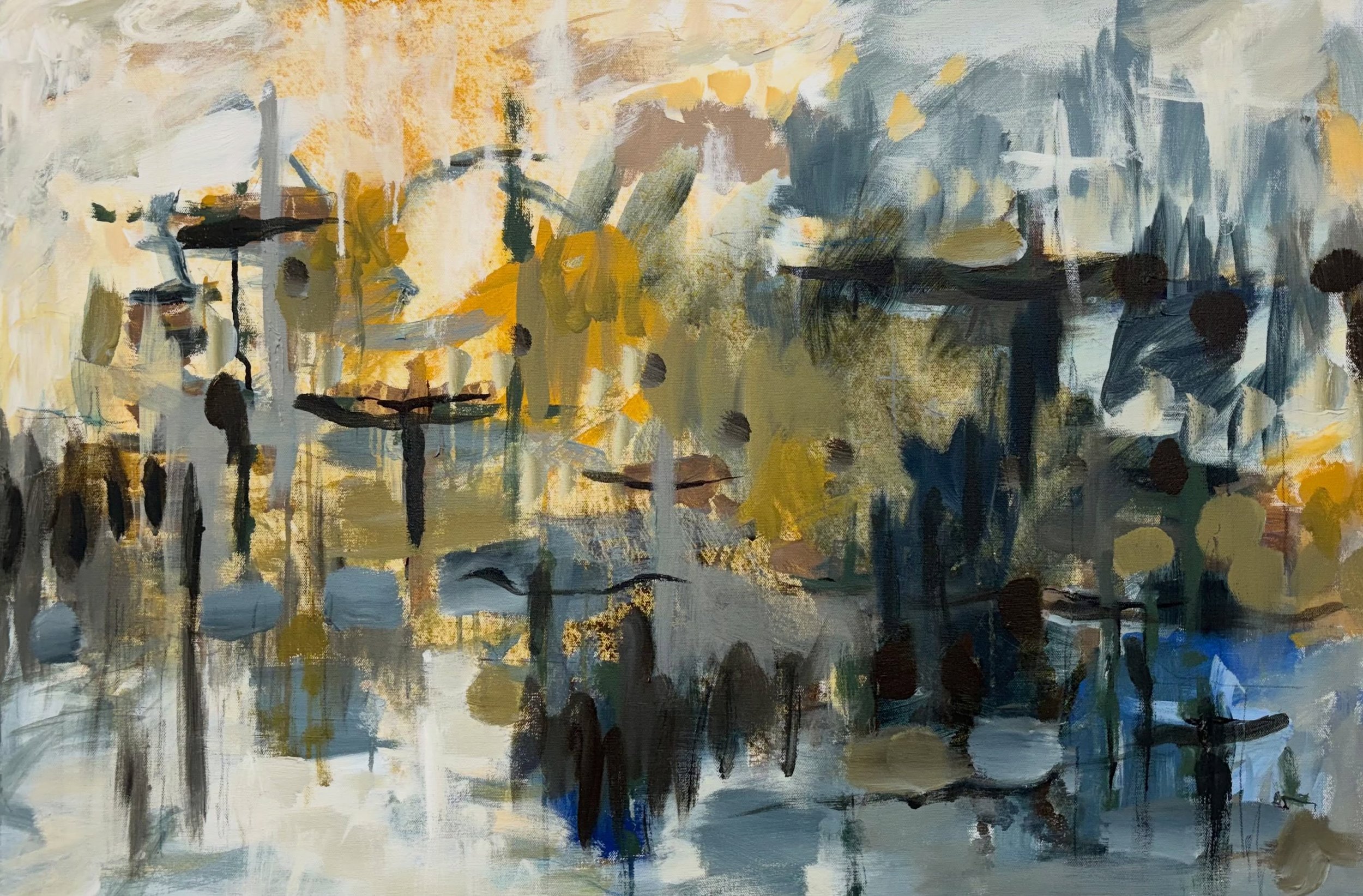 Today&rsquo;s painting. I feel like it&rsquo;s a prayer. Painting is definitely a blessing in my life. 

Painted @noafa_official with @nelltiltonart @tilton_abclass 

#emmurphybrown #abstract #absractexpressionism