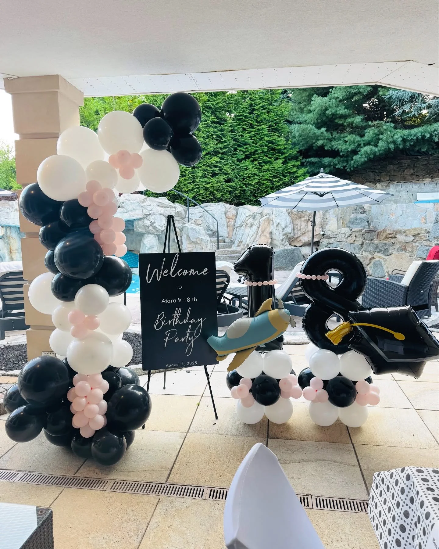 Happy 18th, Congratulations, & Bon Voyage 🎉🎓✈️
#18thbirthday #graduation #bonvoyage #party #standalone #sidearch #numberstacks #tuftex #sempertex #balloondecor #balloondecoration #balloonartist #balloonstylist #rocklandcounty #bergencounty #we