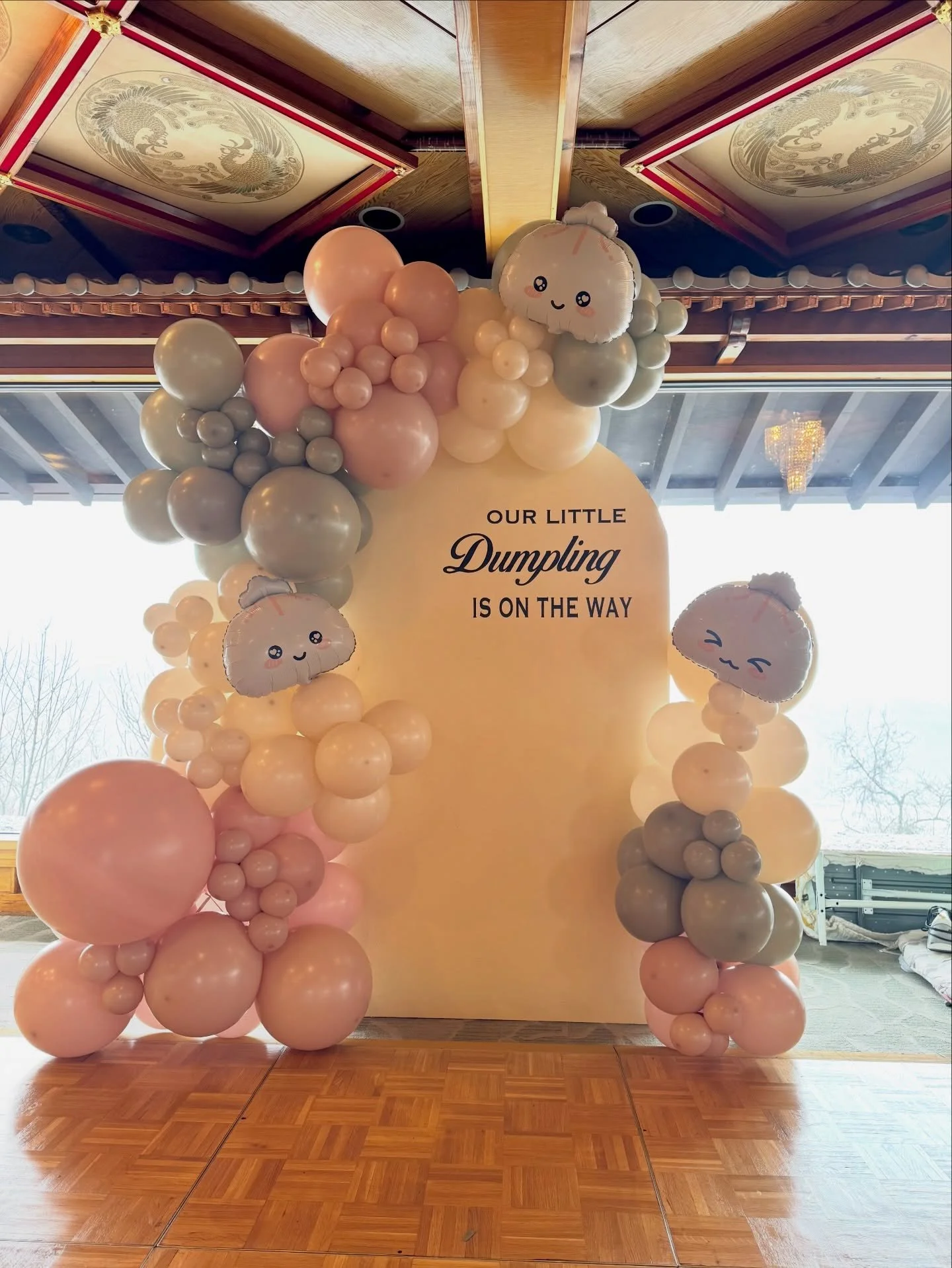 A Little Dumpling is On The Way 🥟💕

#babyshower #mtfuji #balloondecoration #balloonbackdrop #mamaballoons