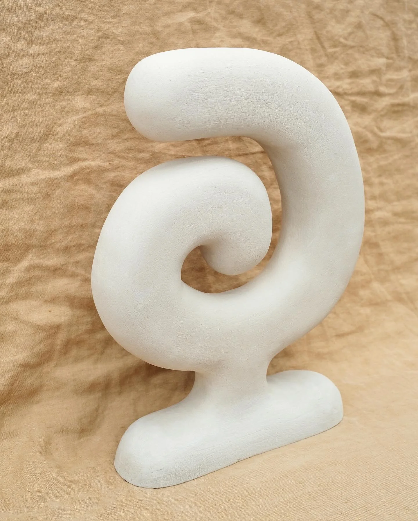 Spiral 2023  Hx16inch
One of my favourite pieces this was the second attempt to make this sculpture the first exploded in the kiln leaving me with two pieces and the second (this one) unfortunately cracked at the base but now repaired and is whole ag