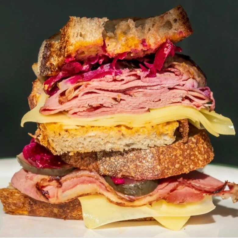 Rupaul Reuben 🕺🏻
Purple sauerkraut, pastrami beef, swiss cheese, bubbies pickle, russian dressing, sourdough rye. 🤤 

Big sandwich energy. Dine in or take out.
#ottoscache

Photo Credit 📸 @a.n.n.a.b.l