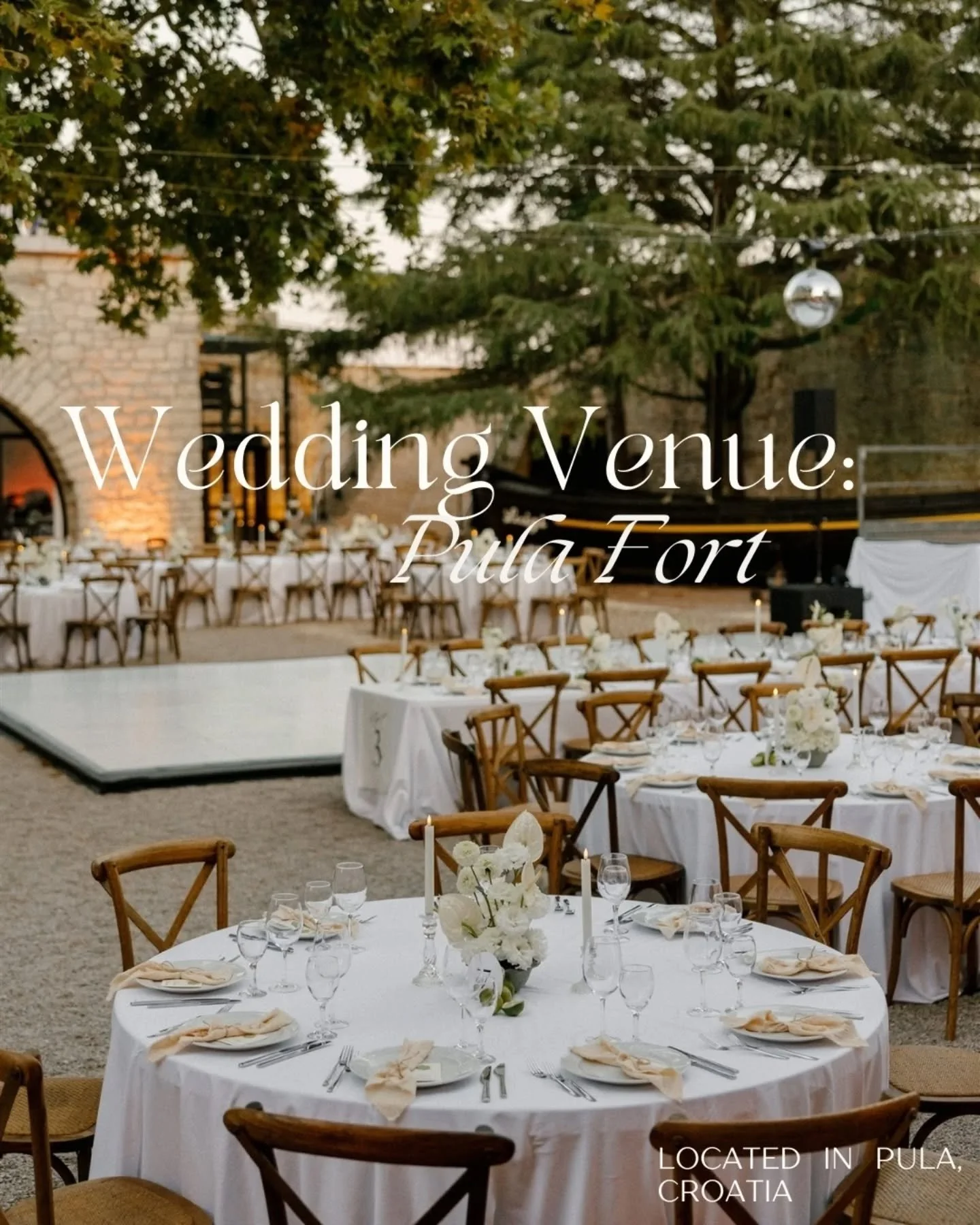 Imagine your wedding at Pula's historic fortress, Ka&scaron;tel - perched atop the city with breathtaking views of the Adriatic and the Arena amphitheatre.

Say "I do" as the sun sets, dine under the stars in stone courtyards and capture ti