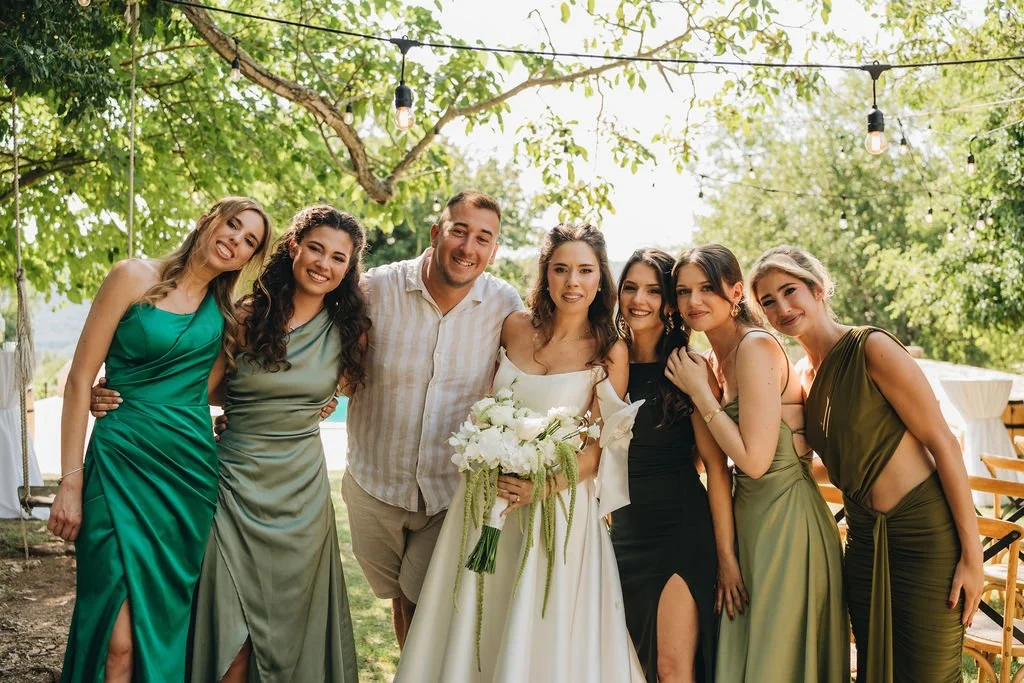 bride-and-bridesmaids-green-mismatch-dresses (4).jpg