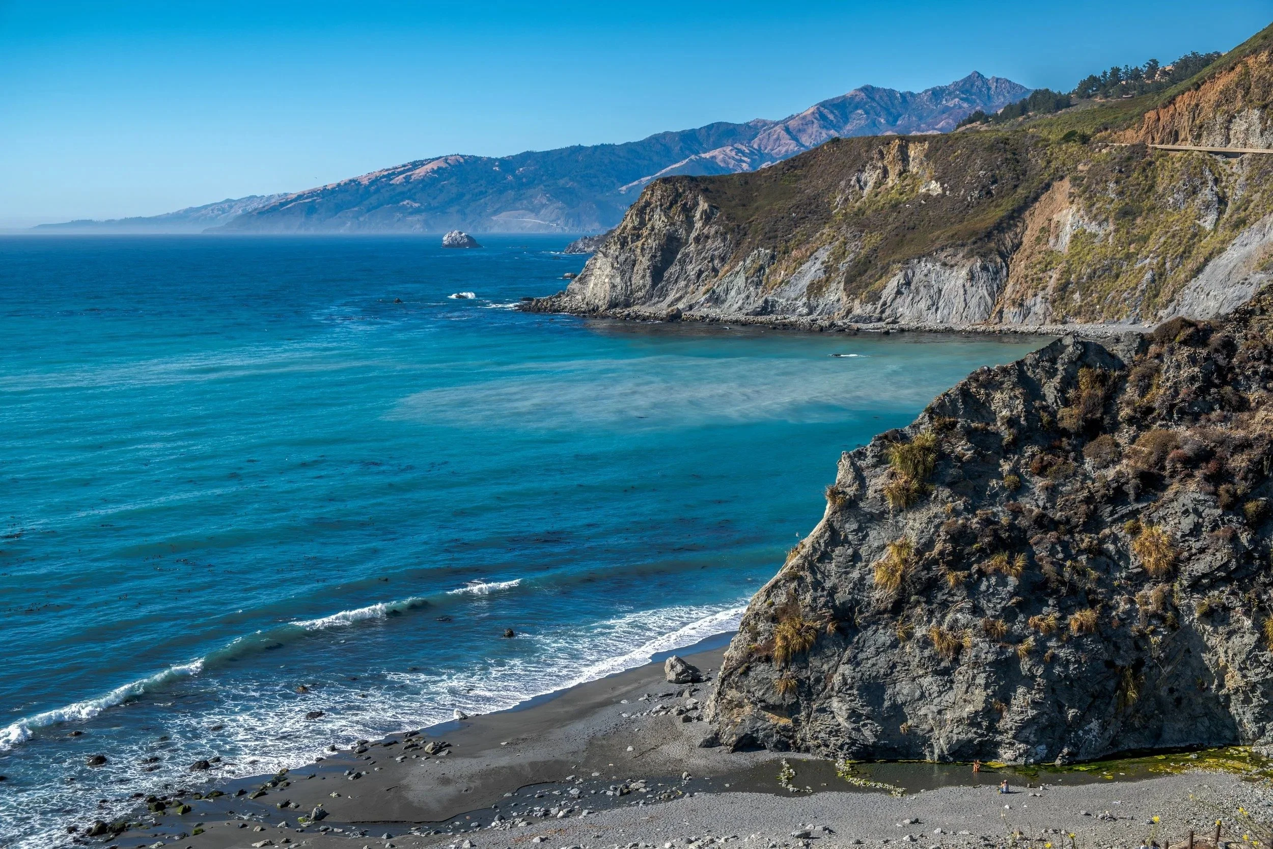 Big Sur coastline with turquoise water and rugged headlands, California - travel photography and fine art prints by Zyan Sachs