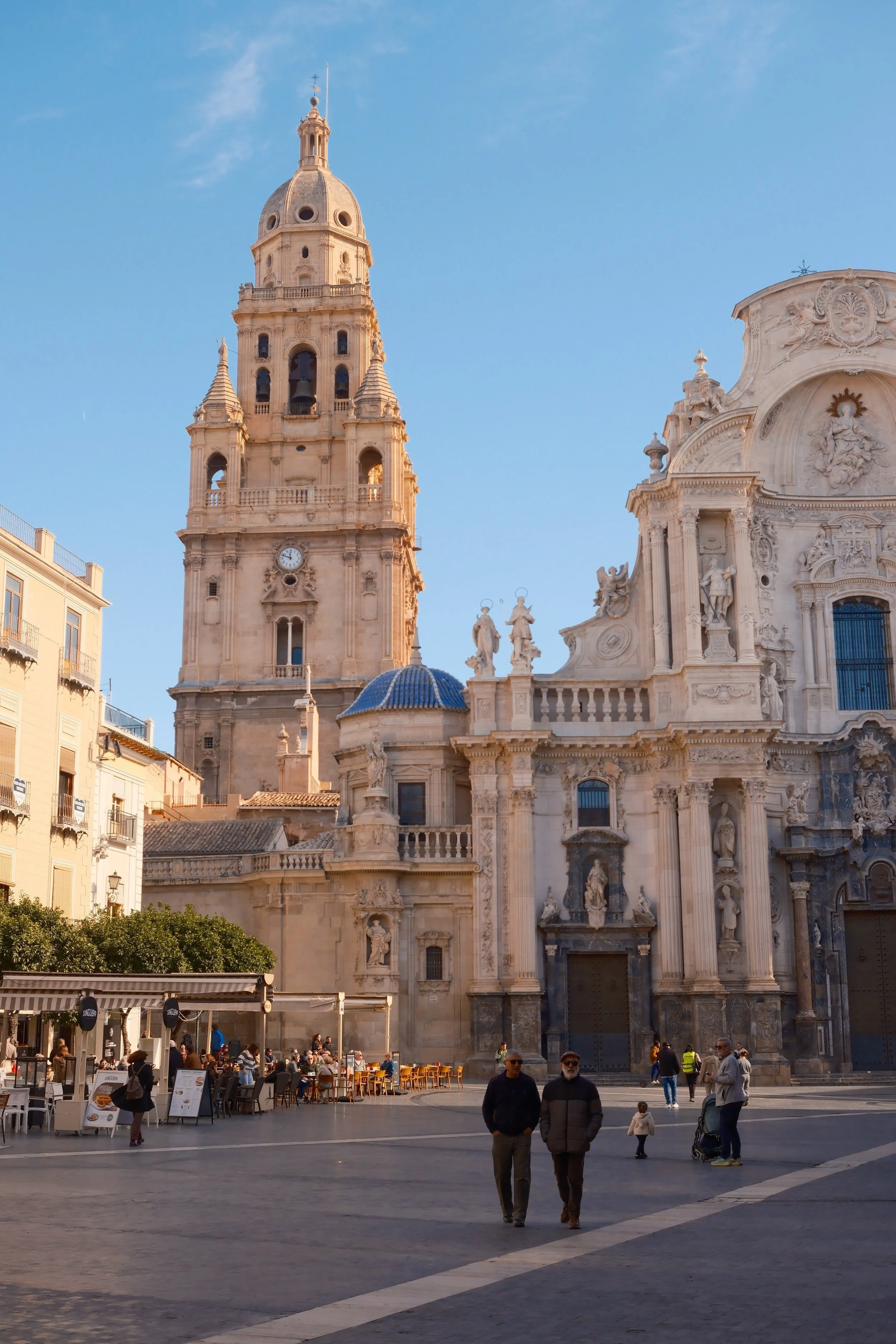 Baroque façade and bell tower of Murcia Cathedral on Plaza Cardenal Belluga, Murcia, Spain - fine art print by Zyan Sachs