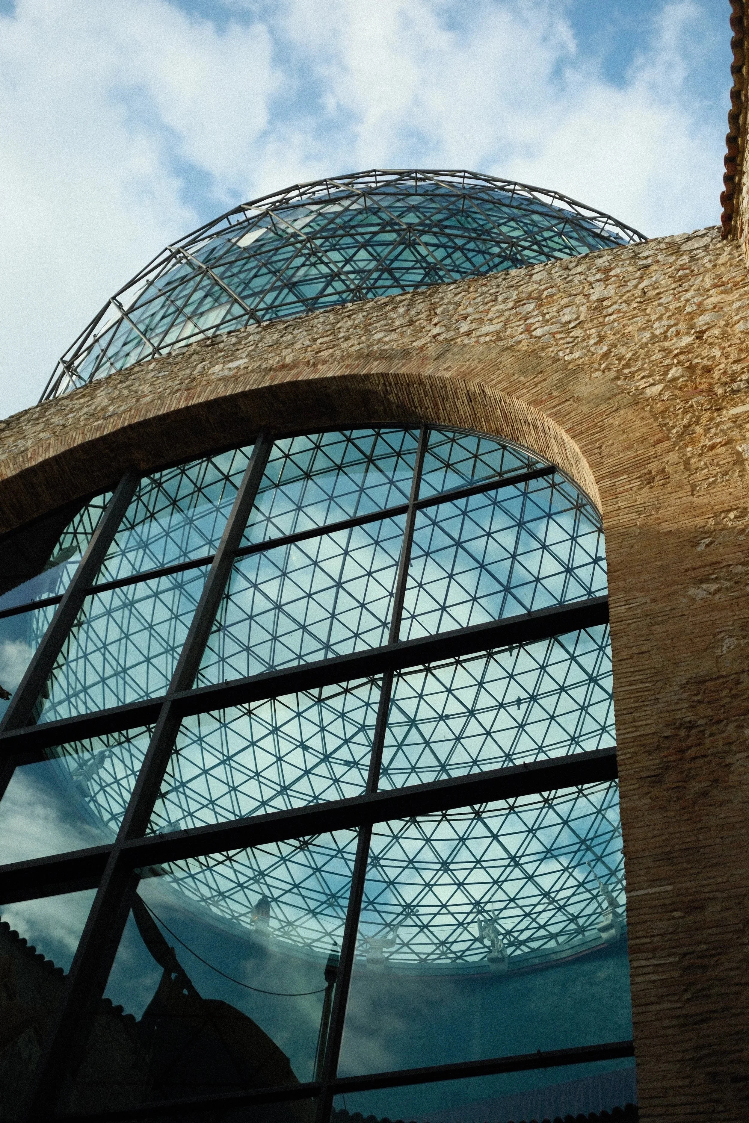 Glass geodesic dome of the Dalí Theatre-Museum, Figueres, Catalonia, Spain, by Zyan Sachs