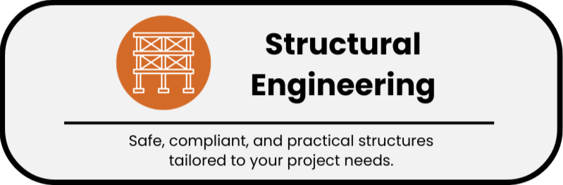 Illustration of a structural engineering company offering safe, compliant, practical structures tailored to project needs.