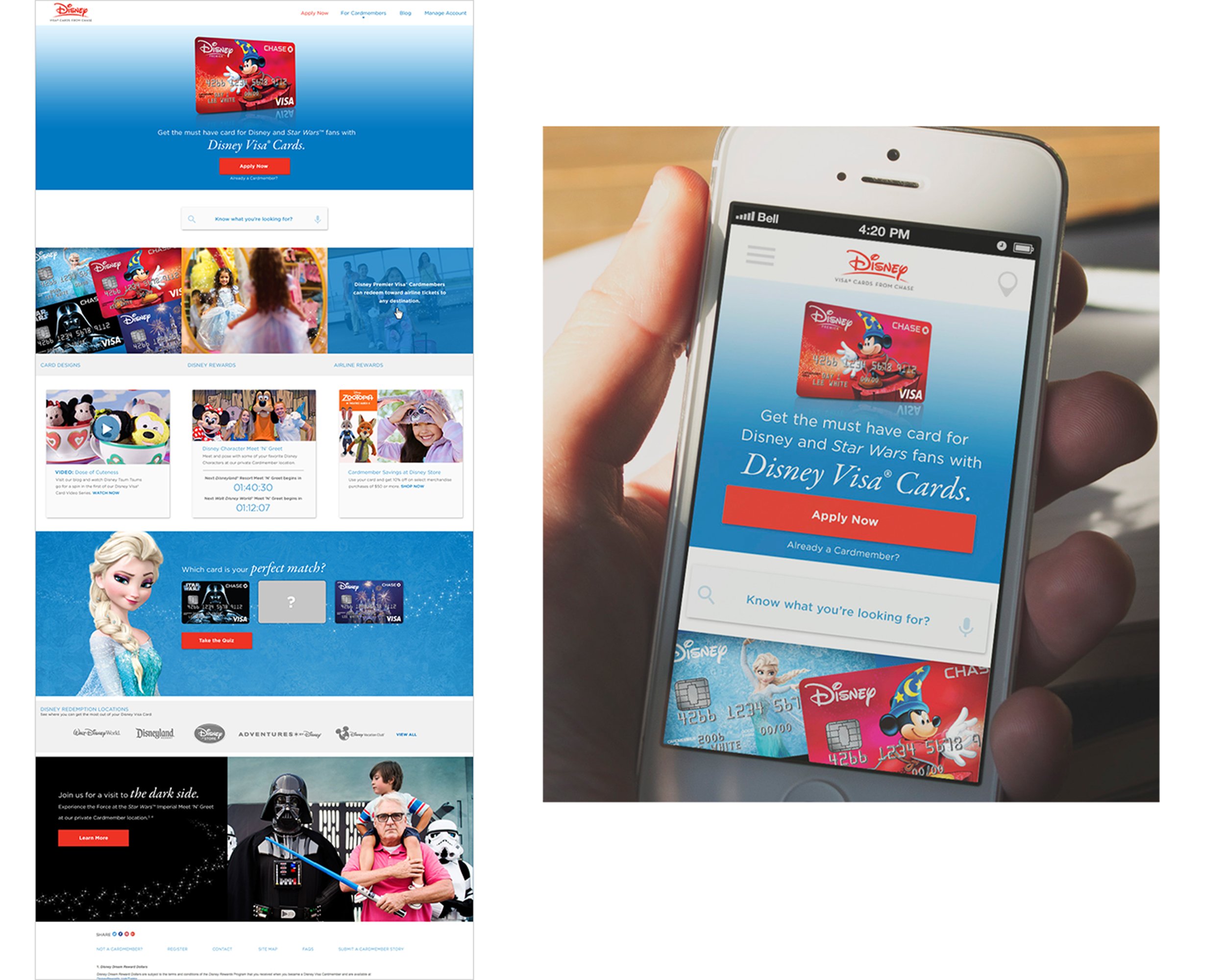 Disney Rewards website design