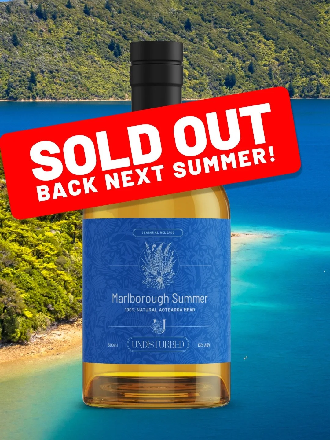 Summer release mead allocation is all sold out! Our thanks to everyone who helped support local products and the beekeepers of Marlborough Sounds.

Summer Mead will be back when the days get longer and the sun shines warmer.

Until then, look out for
