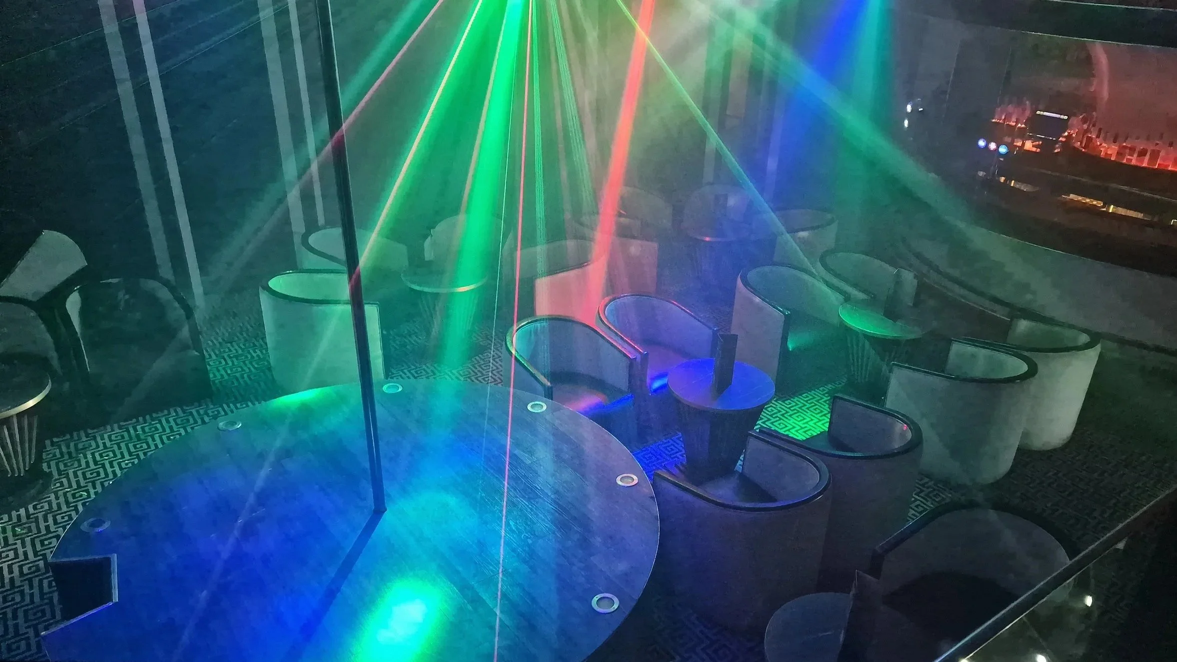 The chairs and tables can be kept in the space for cabaret or performance events, or removed...