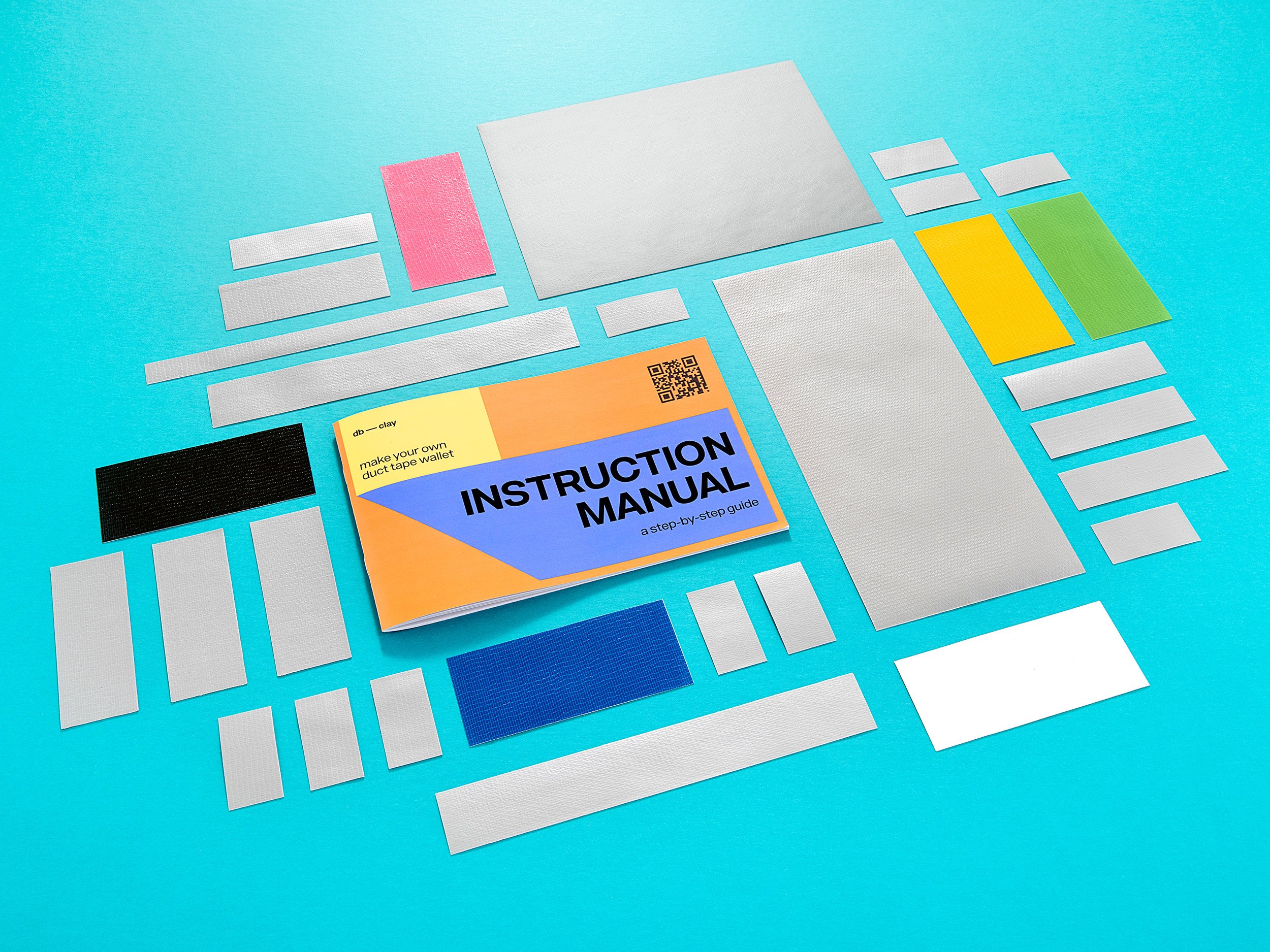 all kit components, including pre-cut tape and instruction manual