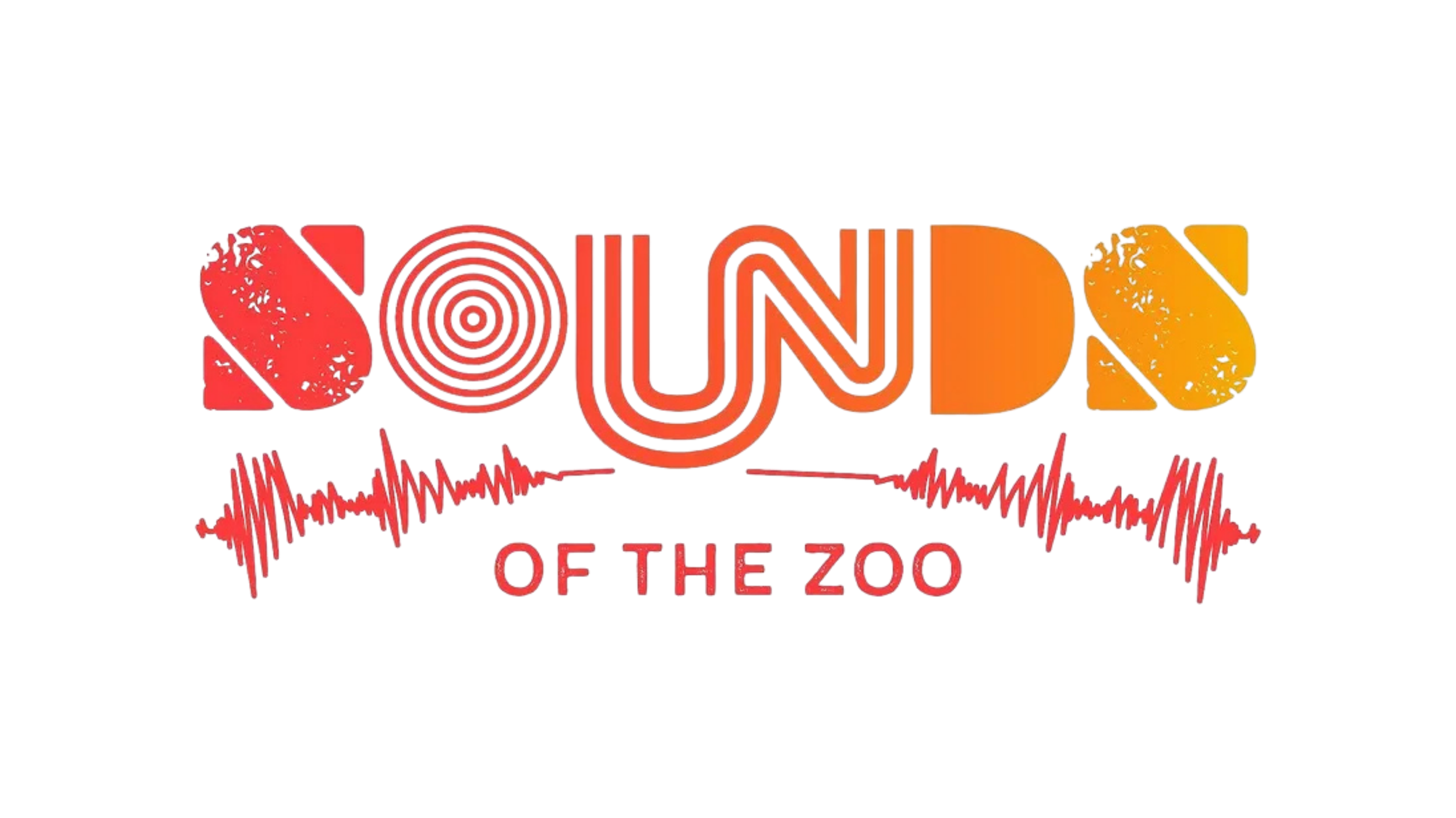 Colorful neon-style logo for 'Sound of the Zoo' featuring geometric shapes, sound wave graphics, and vibrant colors.