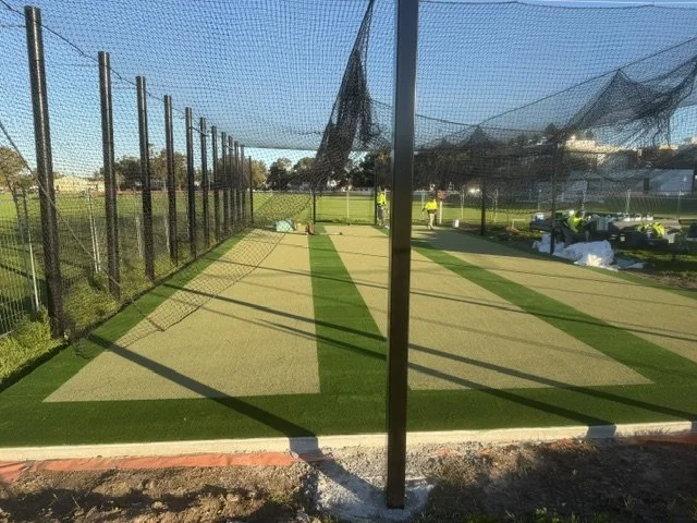 Three brand new hard wicket cricket pitches